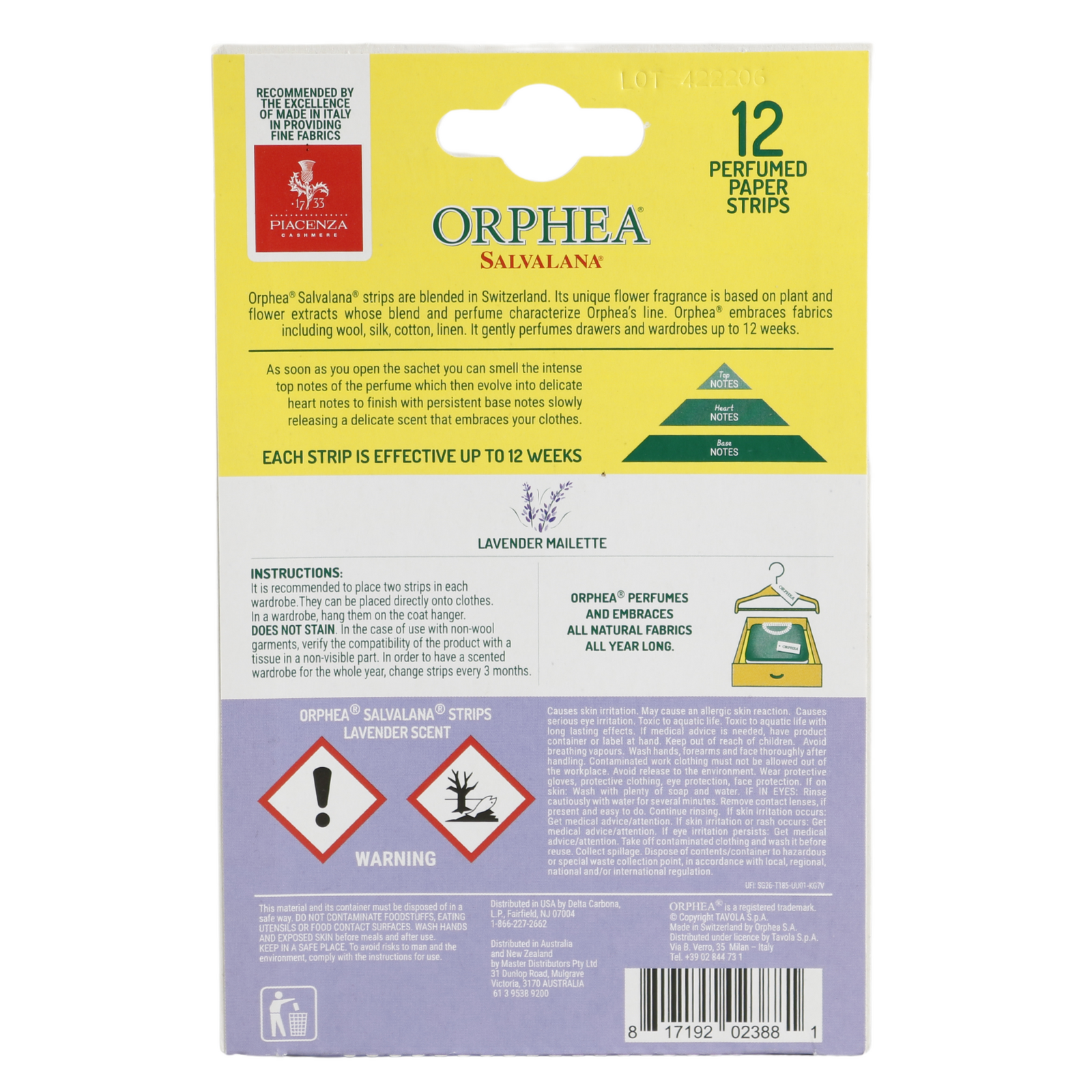 Orphea 12pcs Clothes Protector Natural Lavender Scented Strips for Drawers/Closets view 3