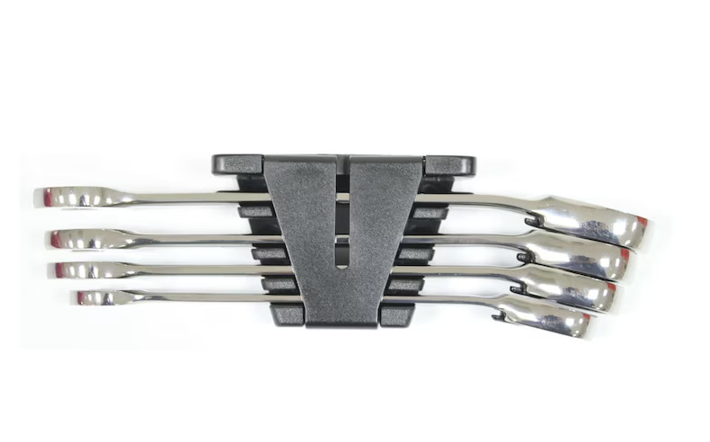 Wurth 4pcs Ratchet Combination Wrench Set with Reversing Lever – Chrome view 2