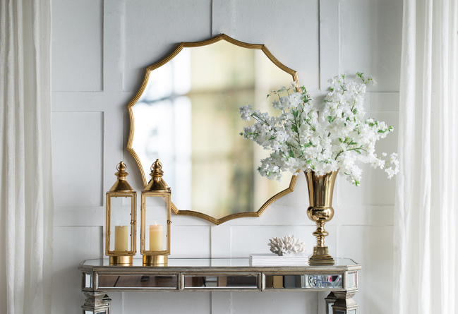 Large Minyama Scalloped Mirror 101cm view 2