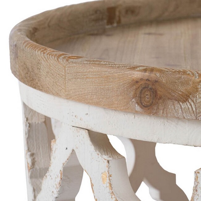 Lattice Round Shabby Chic Coffee Table 94cm view 2