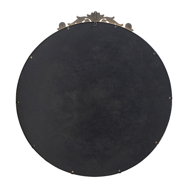 Baroque Black Round Mirror 81cm view 2