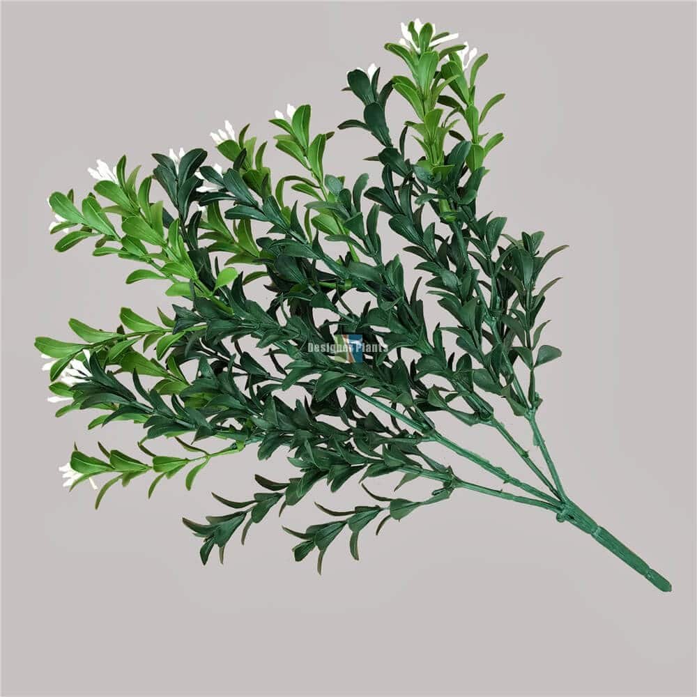 Artificial Flowering Boxwood Stem UV Resistant 30cm view 3