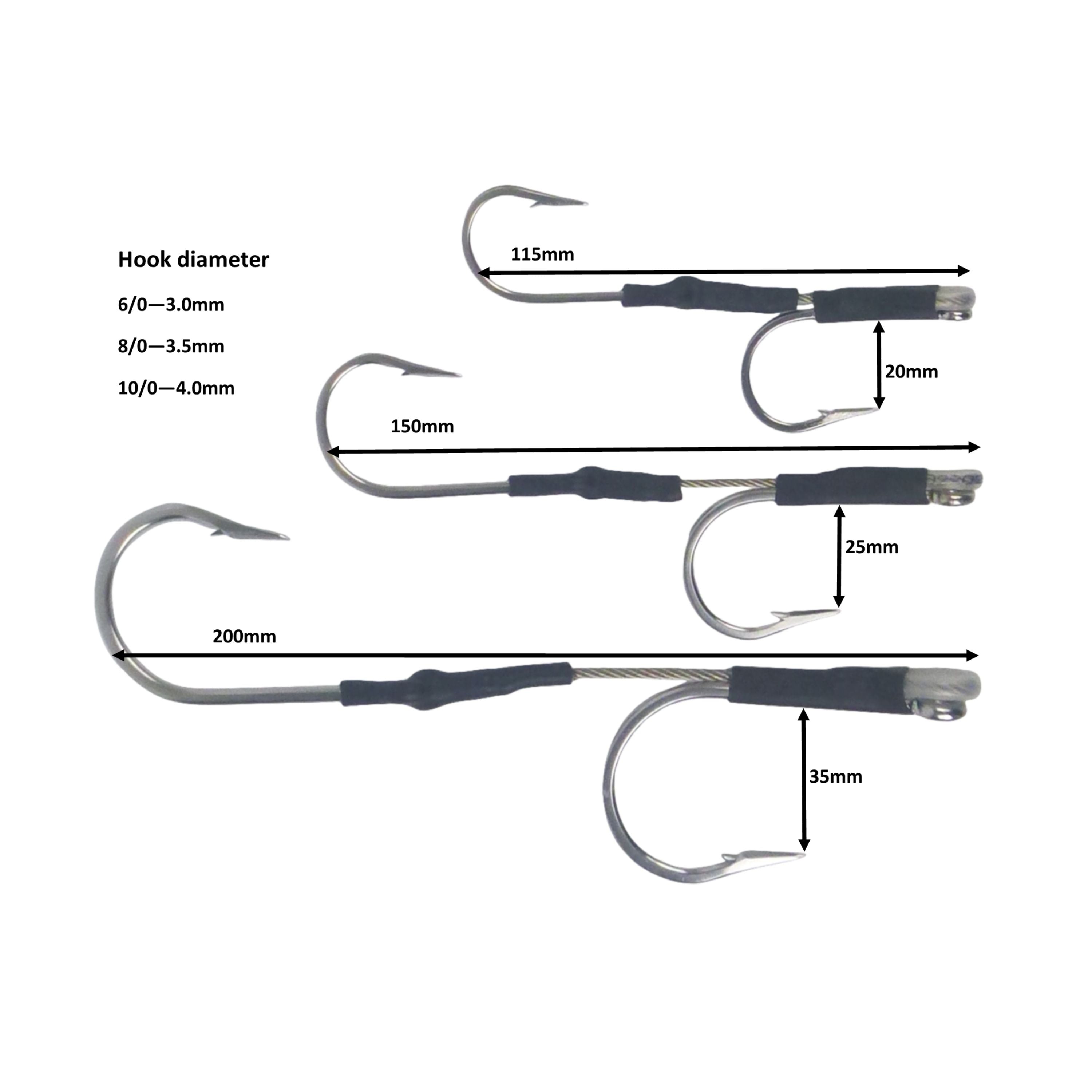 Swimerz Jigging & Trolling Hooks, 180 Double, 6/0, Qty 3 view 2