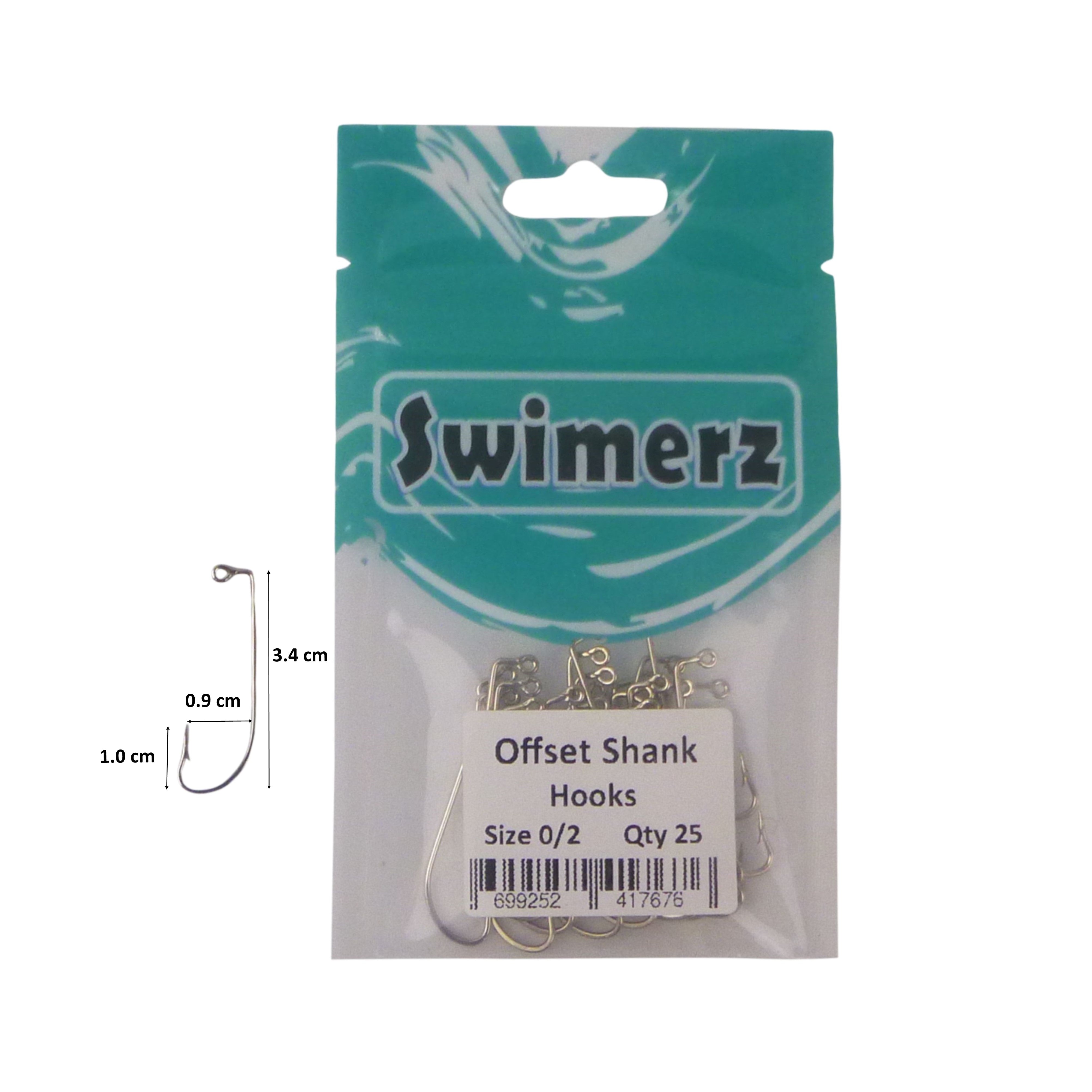 Swimerz 0/2 Offset Shank Jig Hook 25 Pack view 3