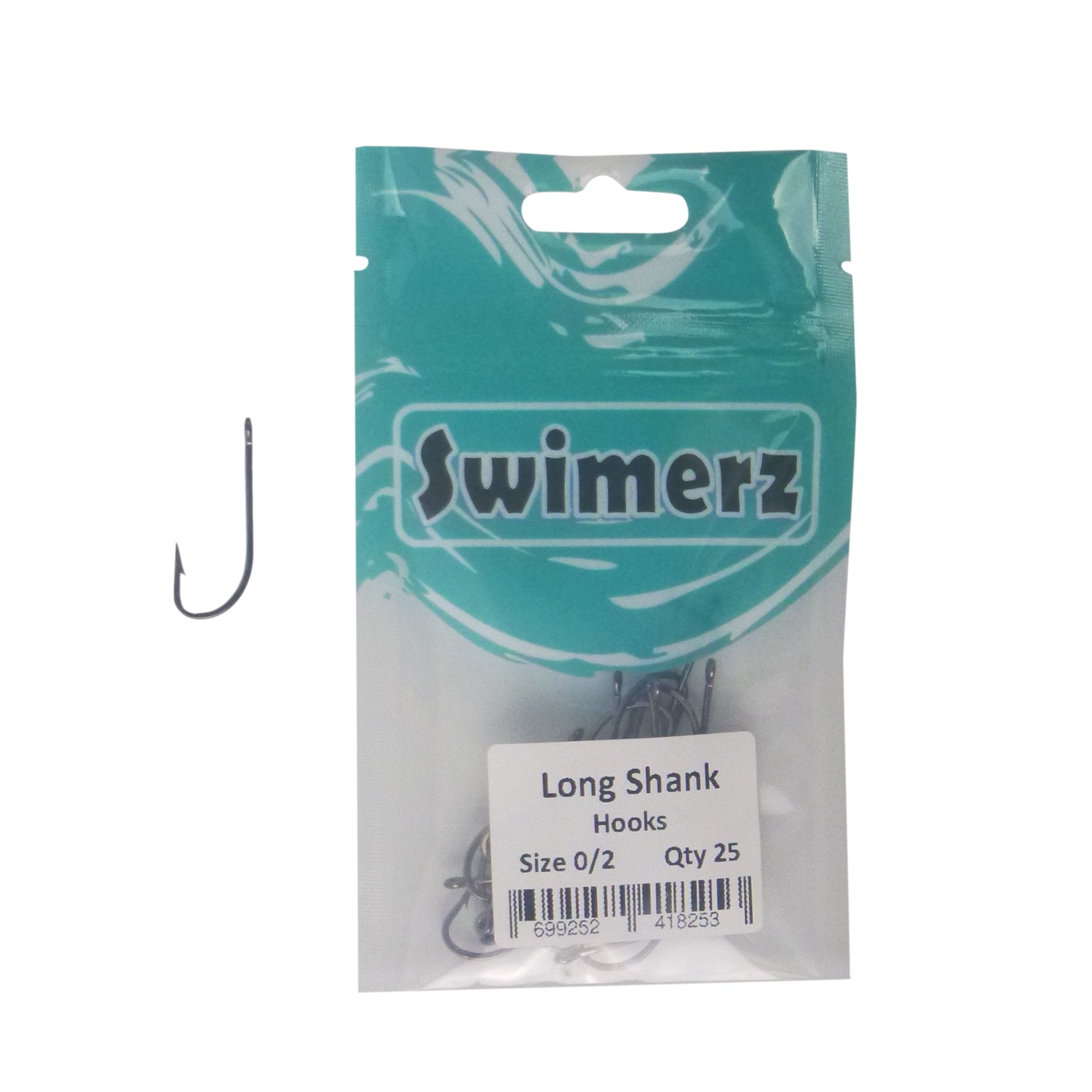 Swimerz 0/2 Long Shank Worm Hook 25 Pack view 2