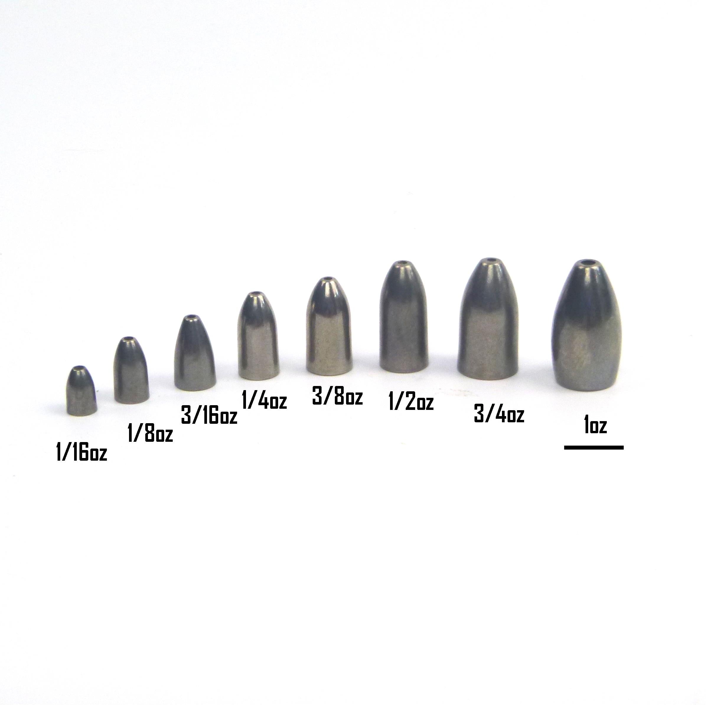 Swimerz 3/8 oz Tungsten Bullet Sinker. Qty 5. view 2