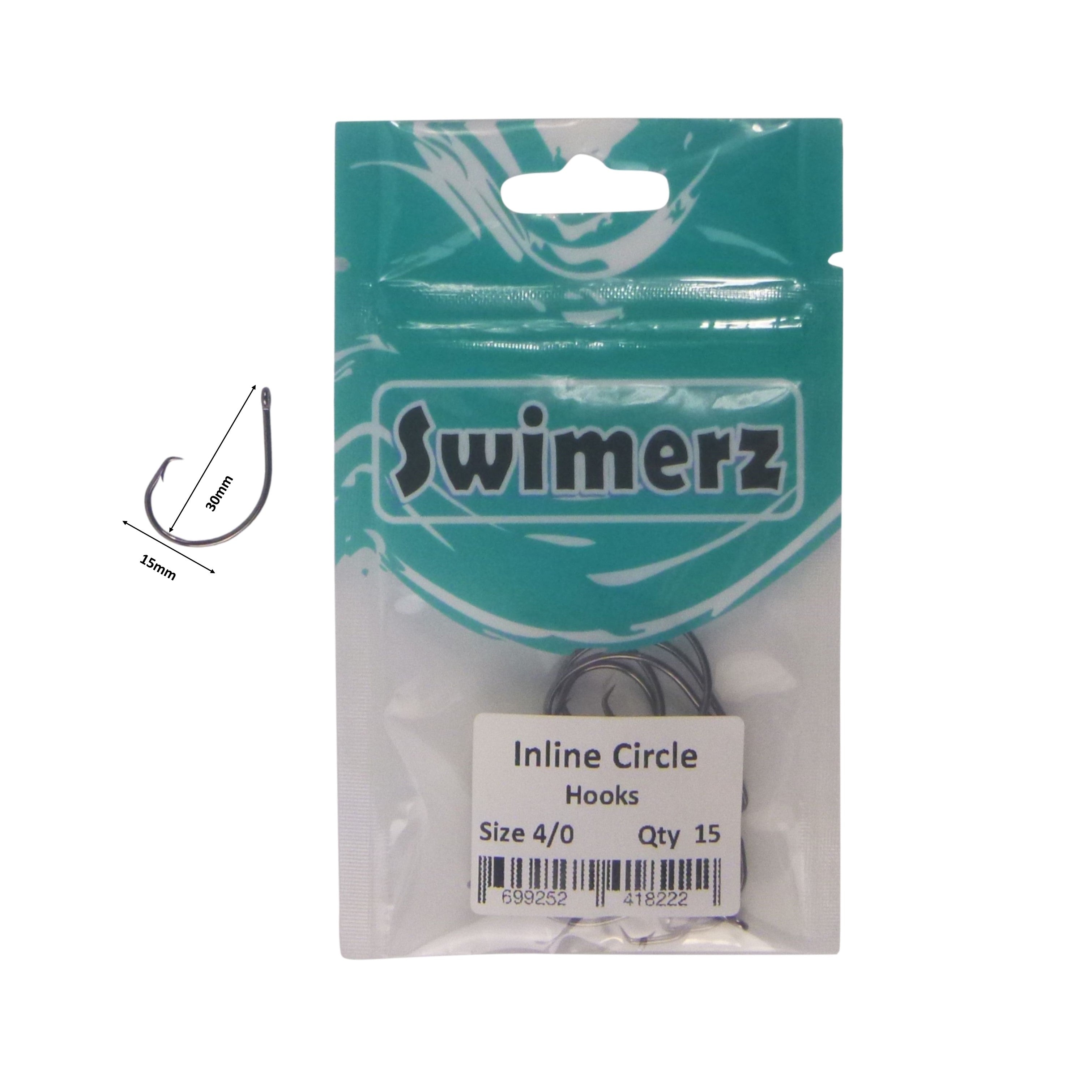 Swimerz 4/0 Inline Circle Hook 15 pack view 3