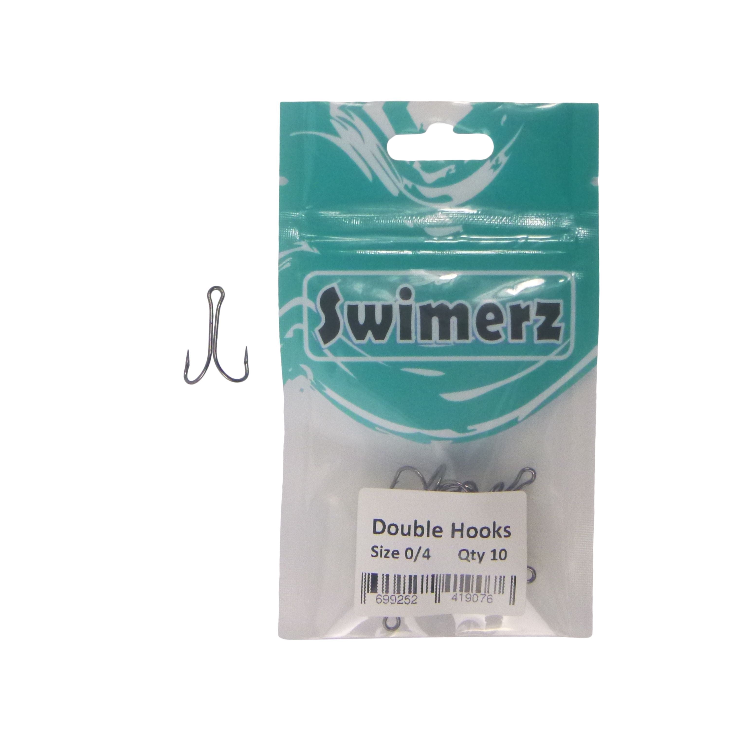 Swimerz Size 4 Extra Strong Double Hook 10 Pack view 2