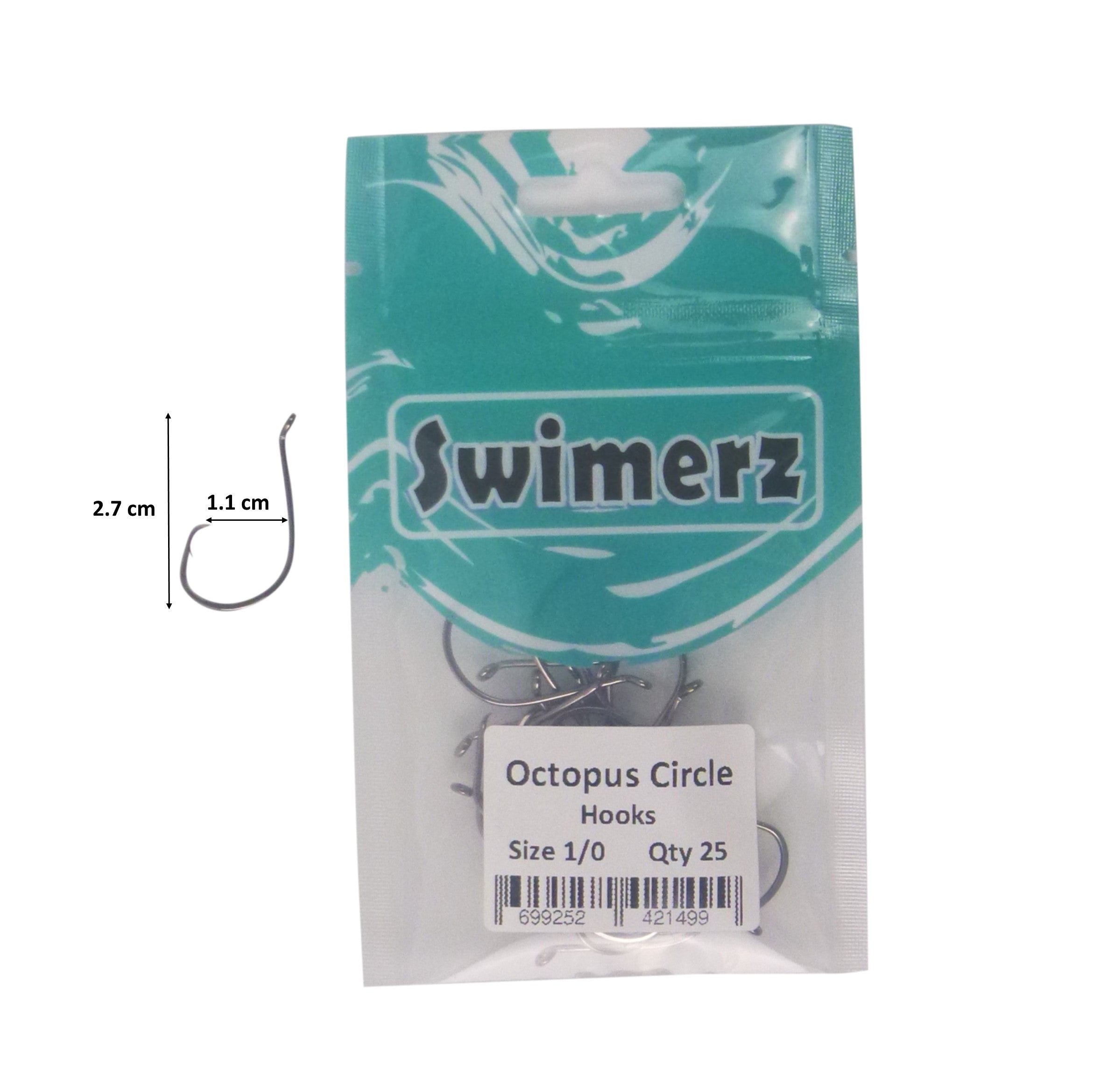 Swimerz 1/0 Octopus Circle Hooks, 25 pack view 3