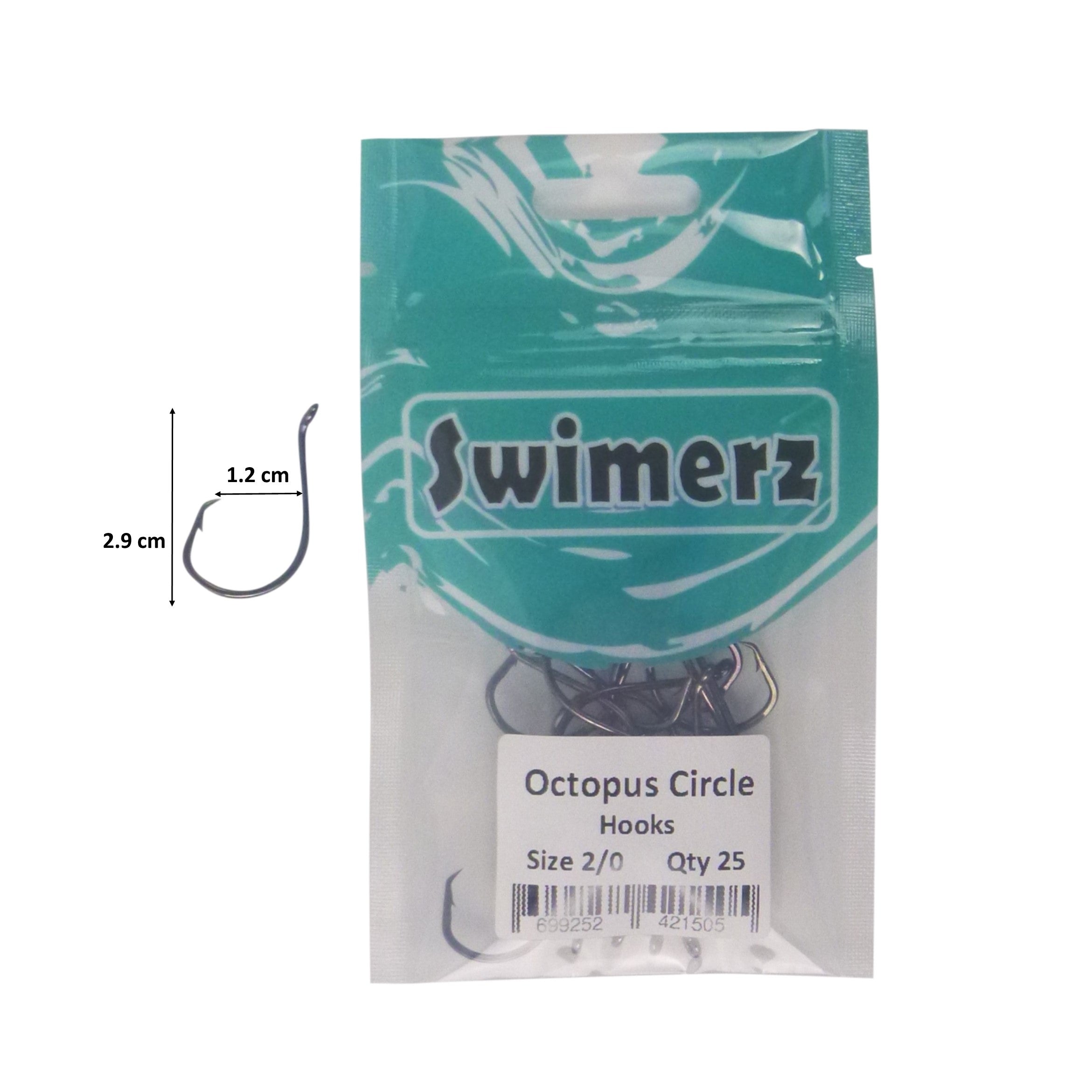 Swimerz 2/0 Octopus Circle Hooks, 25 pack view 3