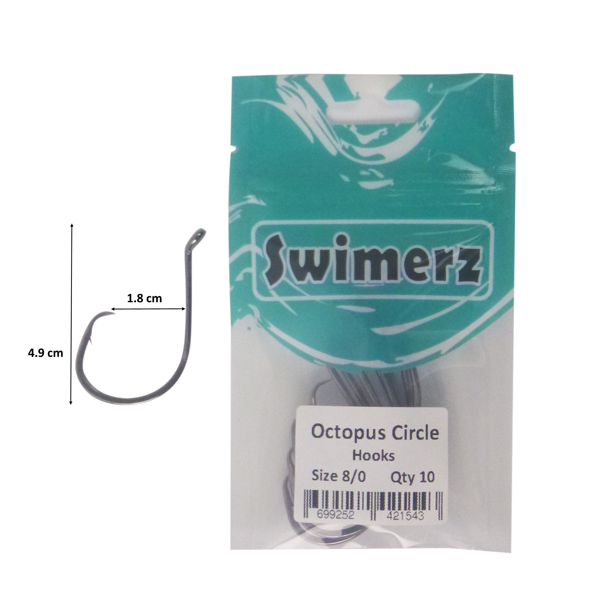 Swimerz 8/0 Octopus Circle Hooks, 10 pack view 3