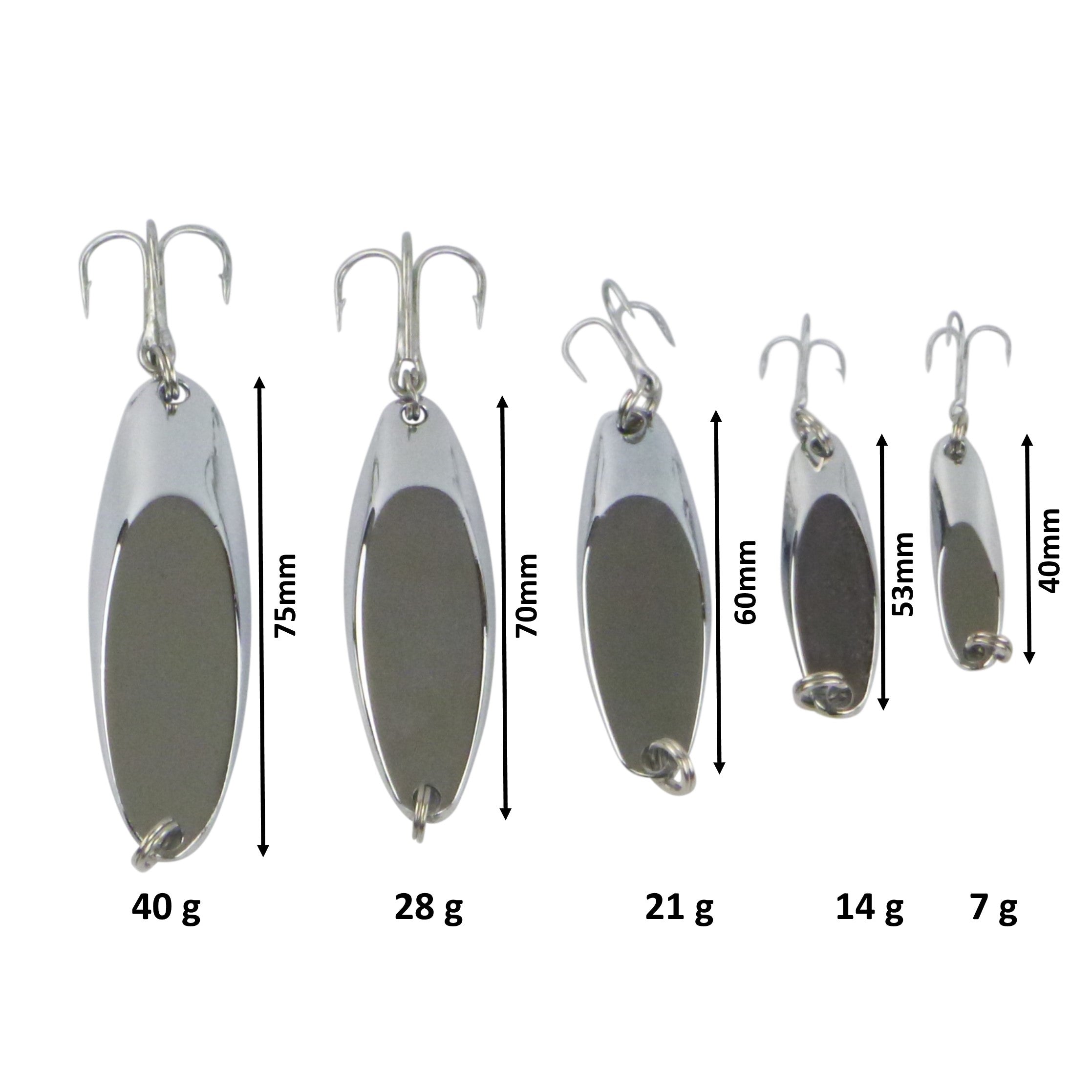 Finesse Chrome Kaster Jig, 28 Grams. Pack of 2 Jigs. view 2