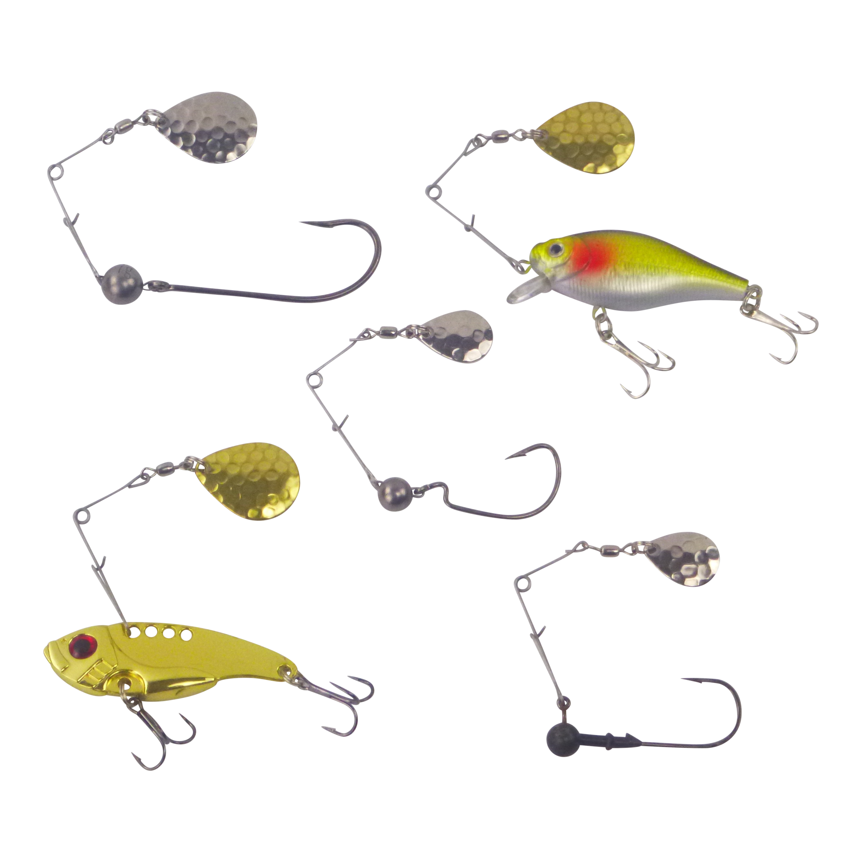 Swimerz Jig Spinner, Small, Hammered Brass, 5 Pack view 3