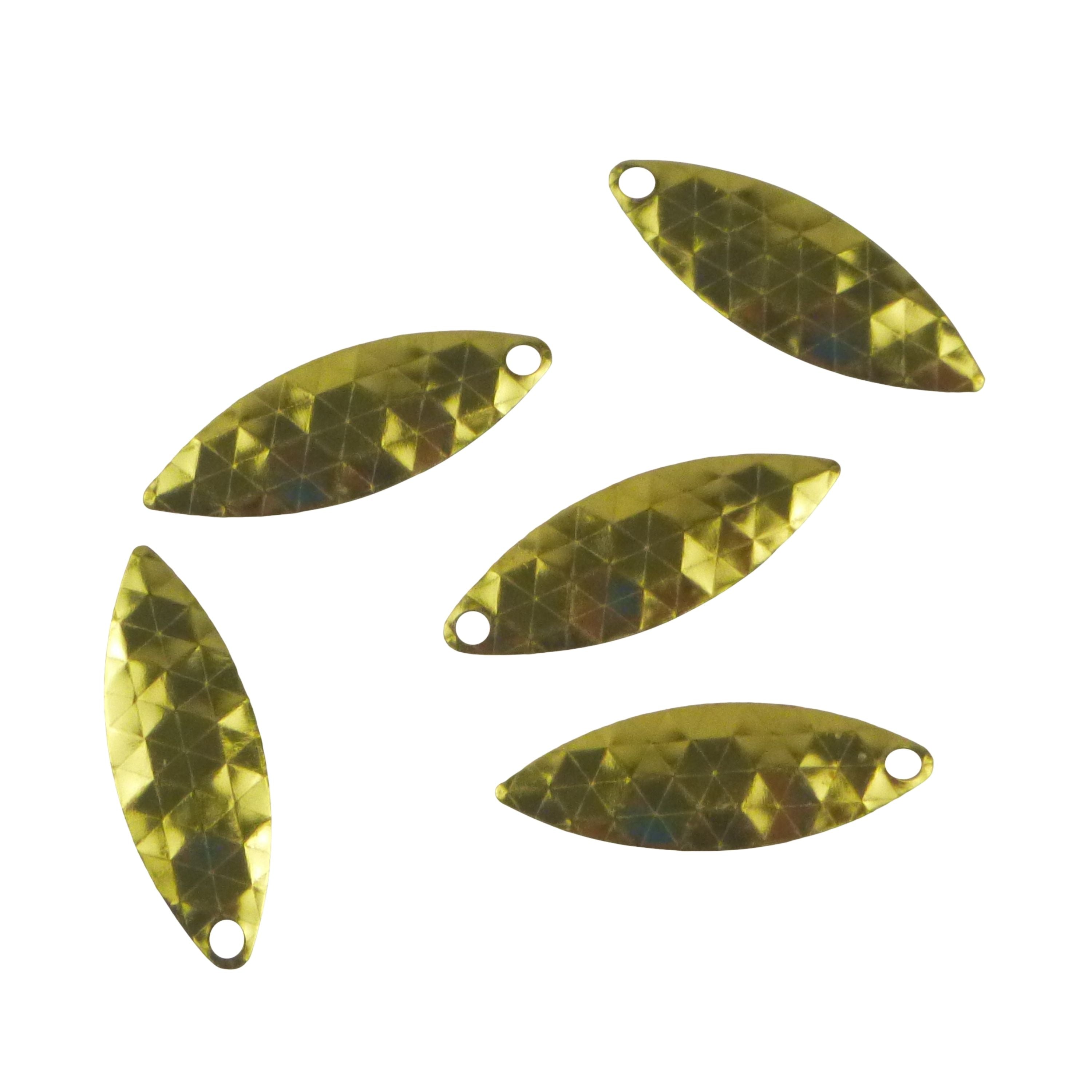 Artizan Hex Stamped 32mm Willow Blade, Brass, 5 Pack view 2