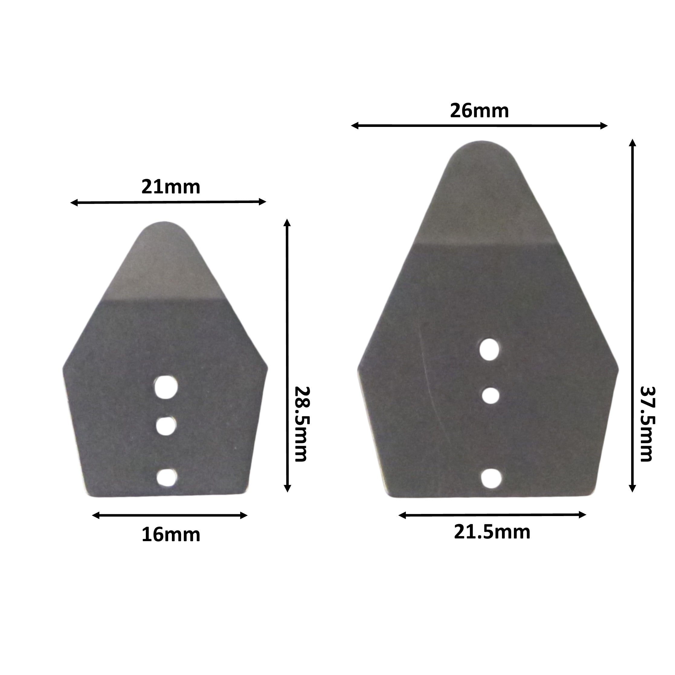 Artizan Shakee Blade, 37.5L x 26mmW, Base 21.5mm, Qty 10 view 2