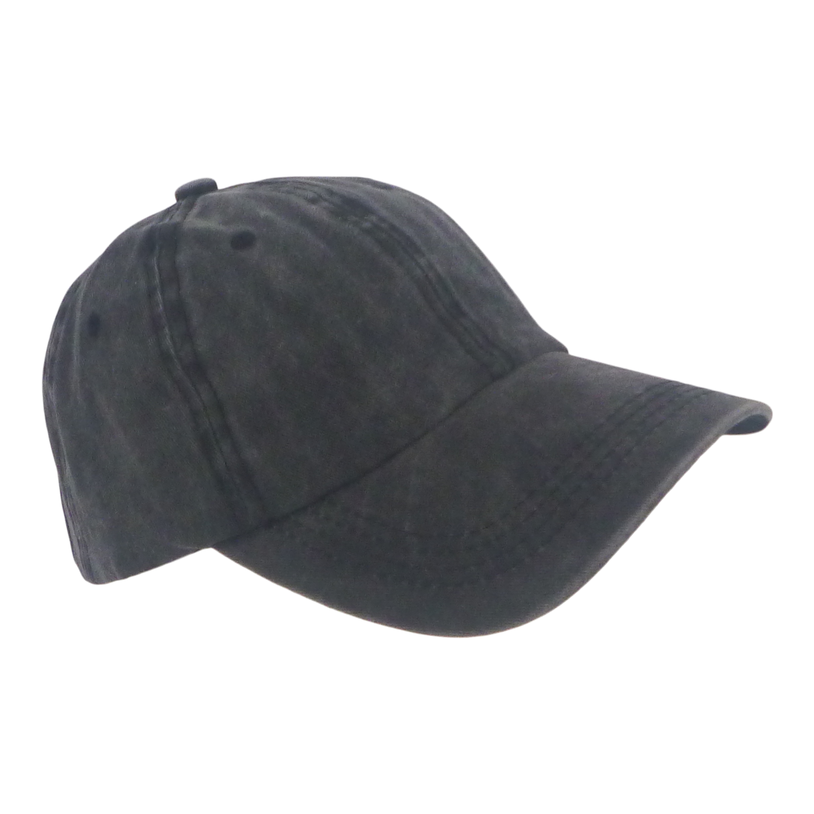 BSTC 6-Panel Baseball Cap, Distressed Cotton, Charcoal