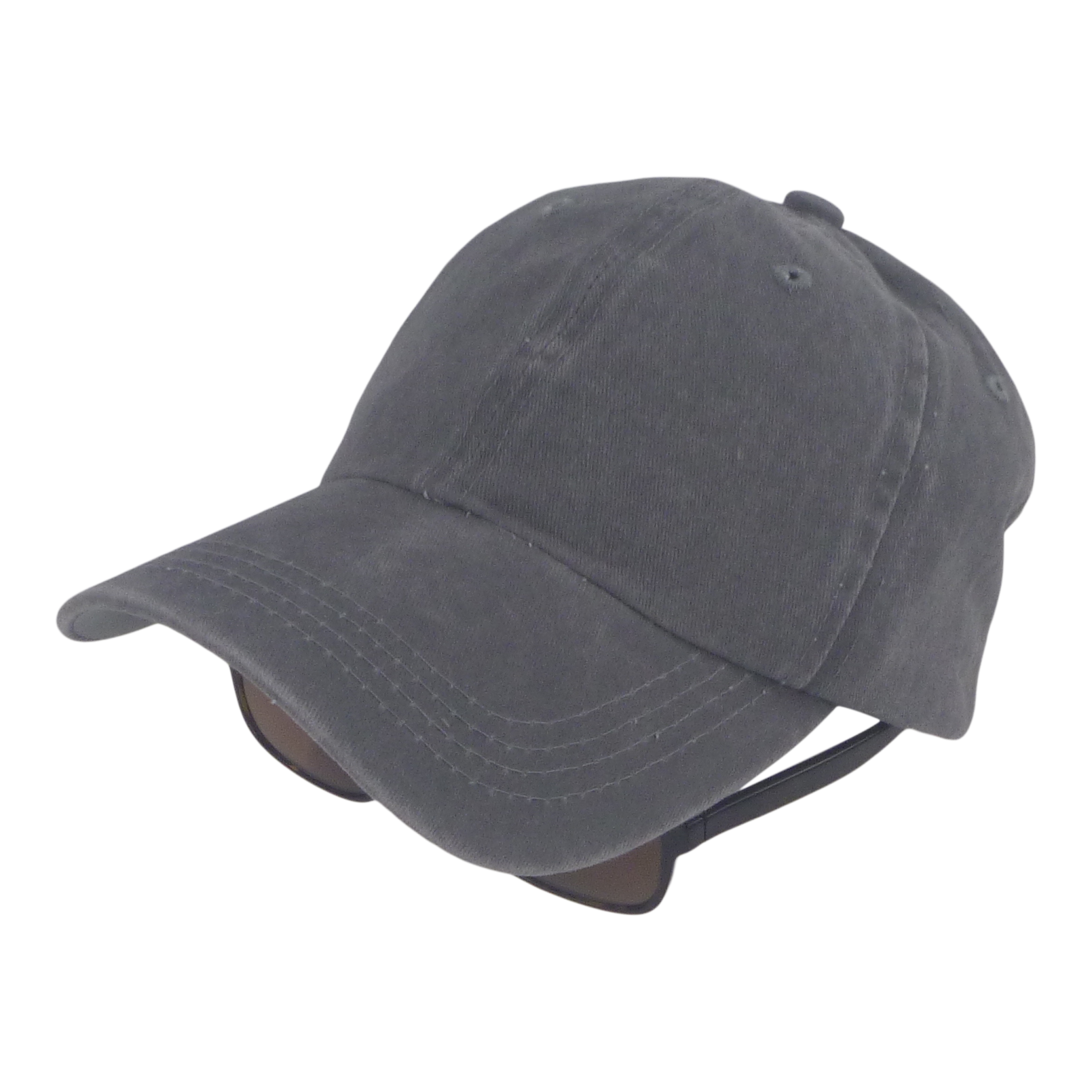 BSTC 6-Panel Baseball Cap, Distressed Cotton, Grey view 2