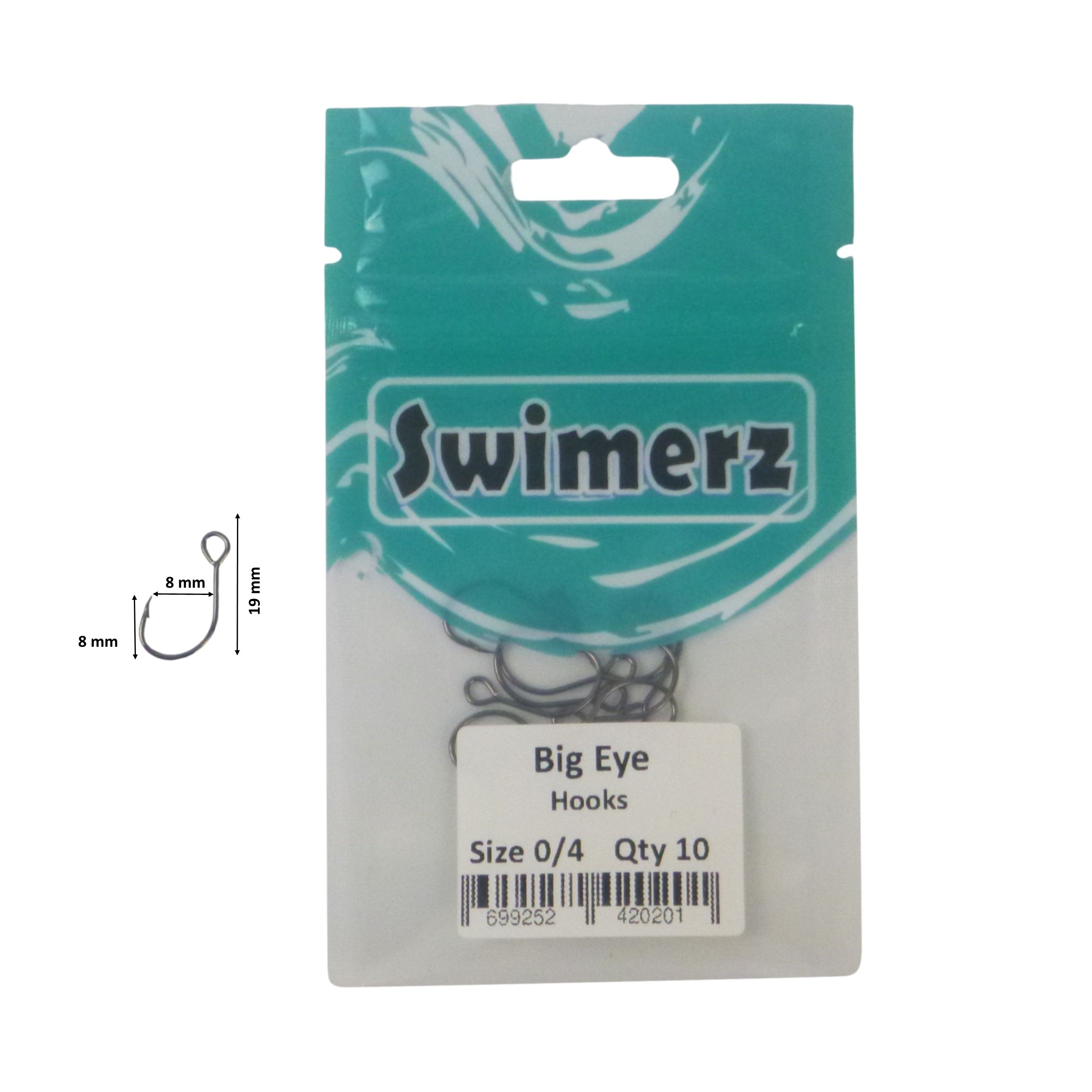 Swimerz Big Eye Inline Lure Hooks, Size 4, 10 Pack view 3