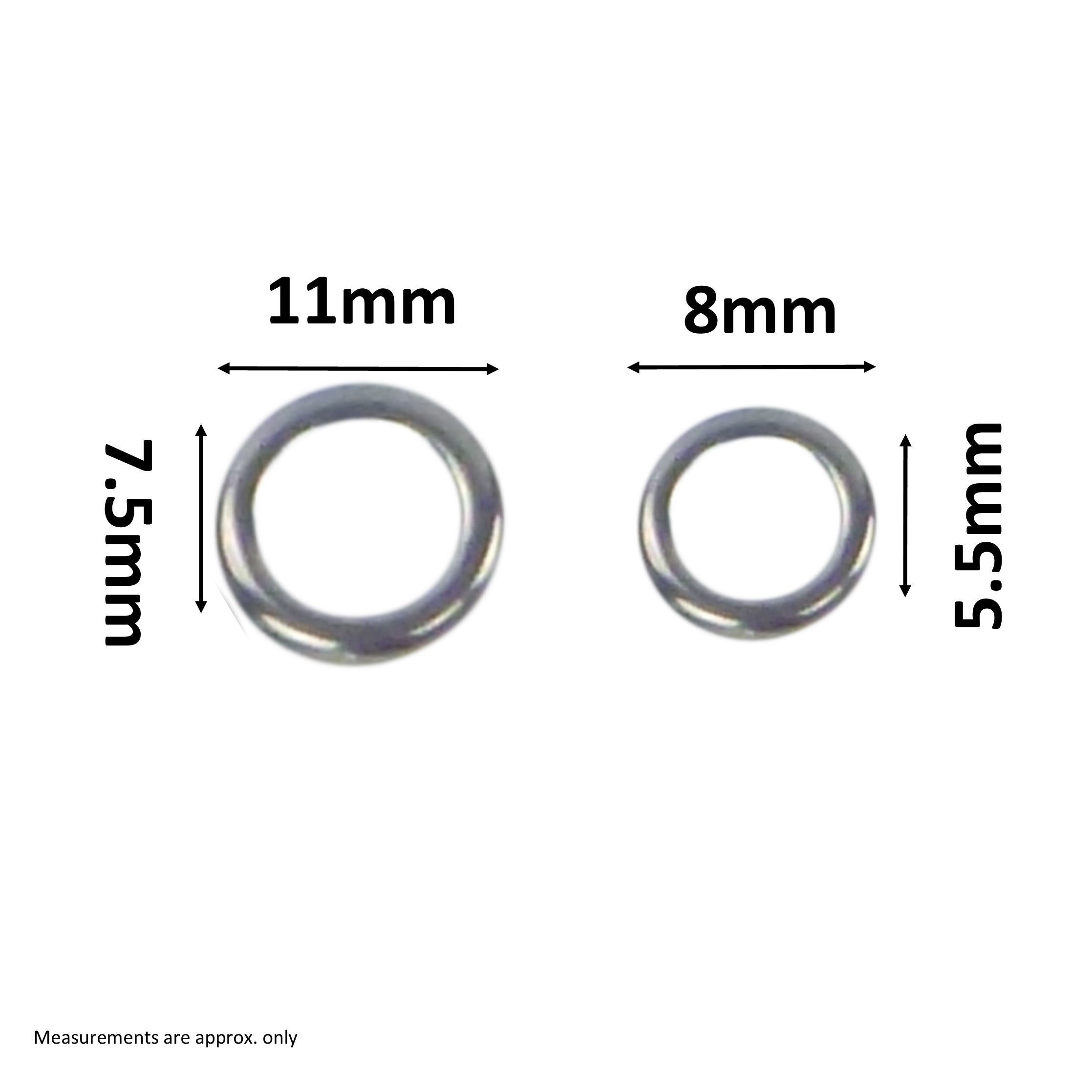Swimerz Solid Jigging Rings, 8mm, 20 pack view 2
