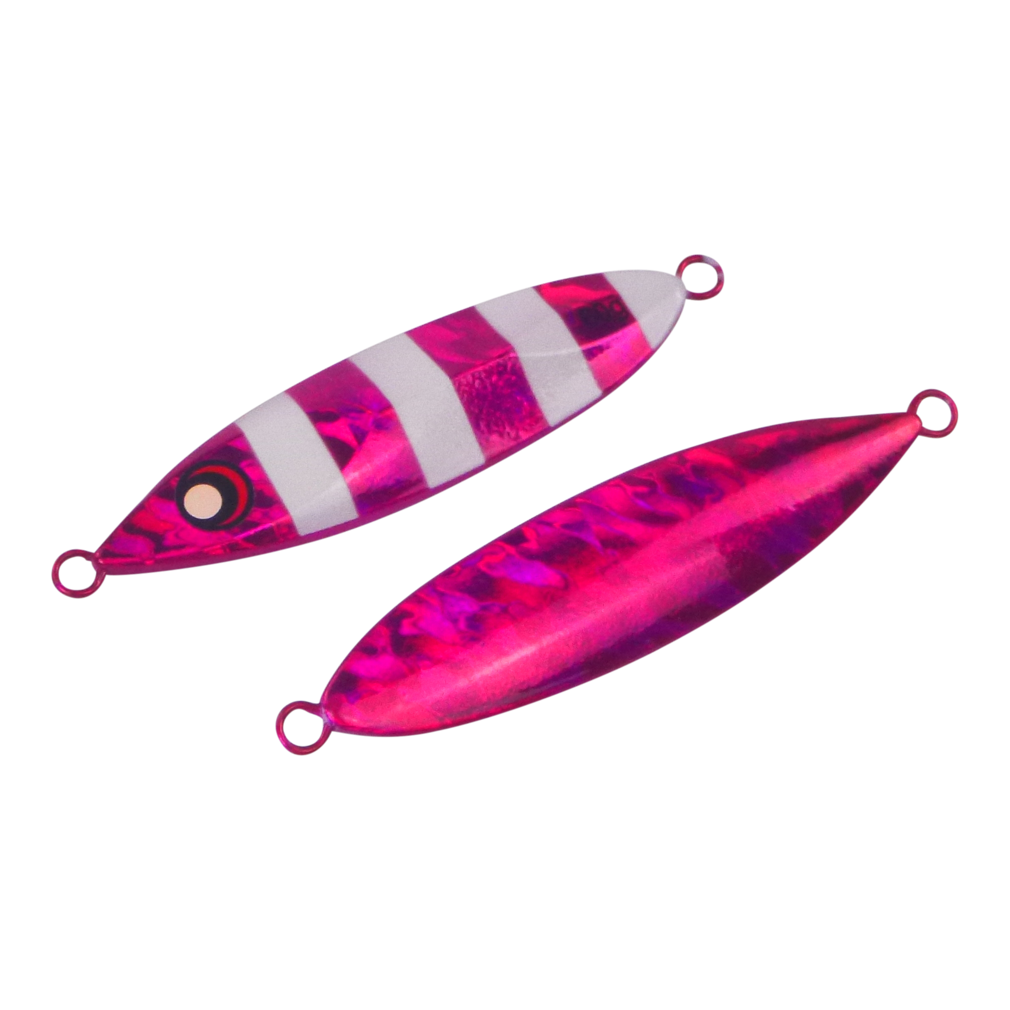 Finesse Slow Pitch Flutter Jig, 60gm, Hot Pink Stripe, 2 pack