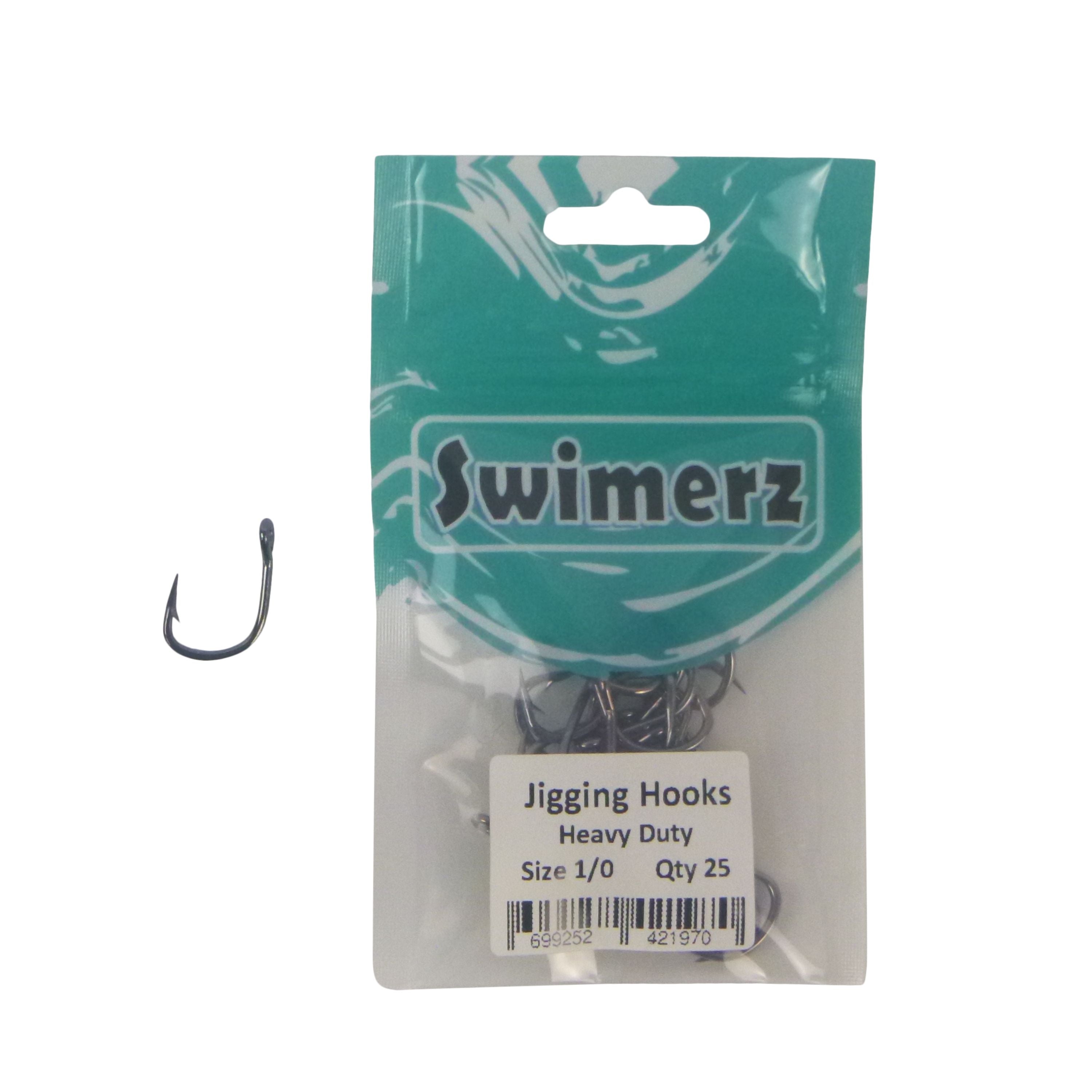 Swimerz 1/0 Heavy Duty Jigging Hooks 25 pack view 2