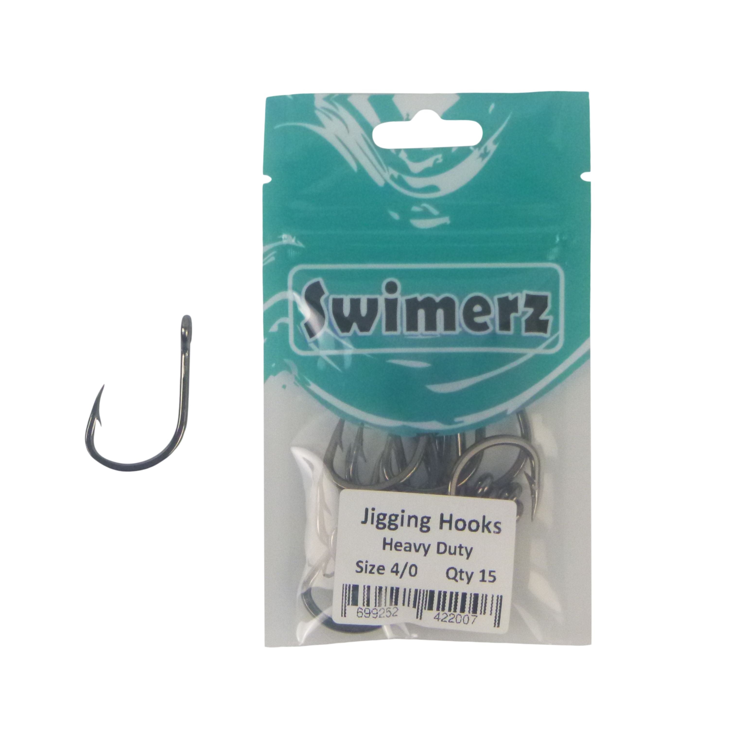 Swimerz 4/0 Heavy Duty Jigging Hooks 15 pack view 2