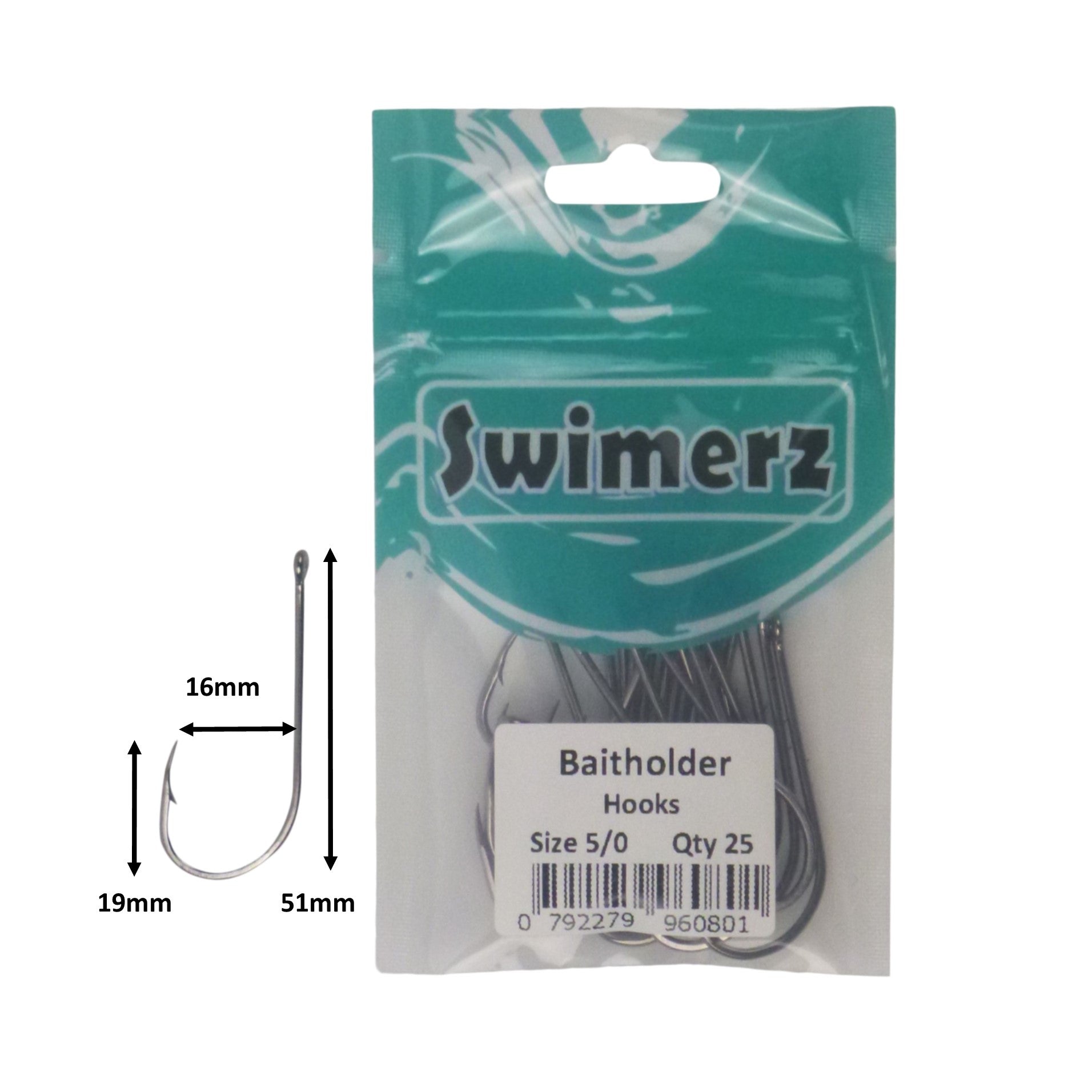 Swimerz 5/0 Baitholder Hook, Qty 25 view 3