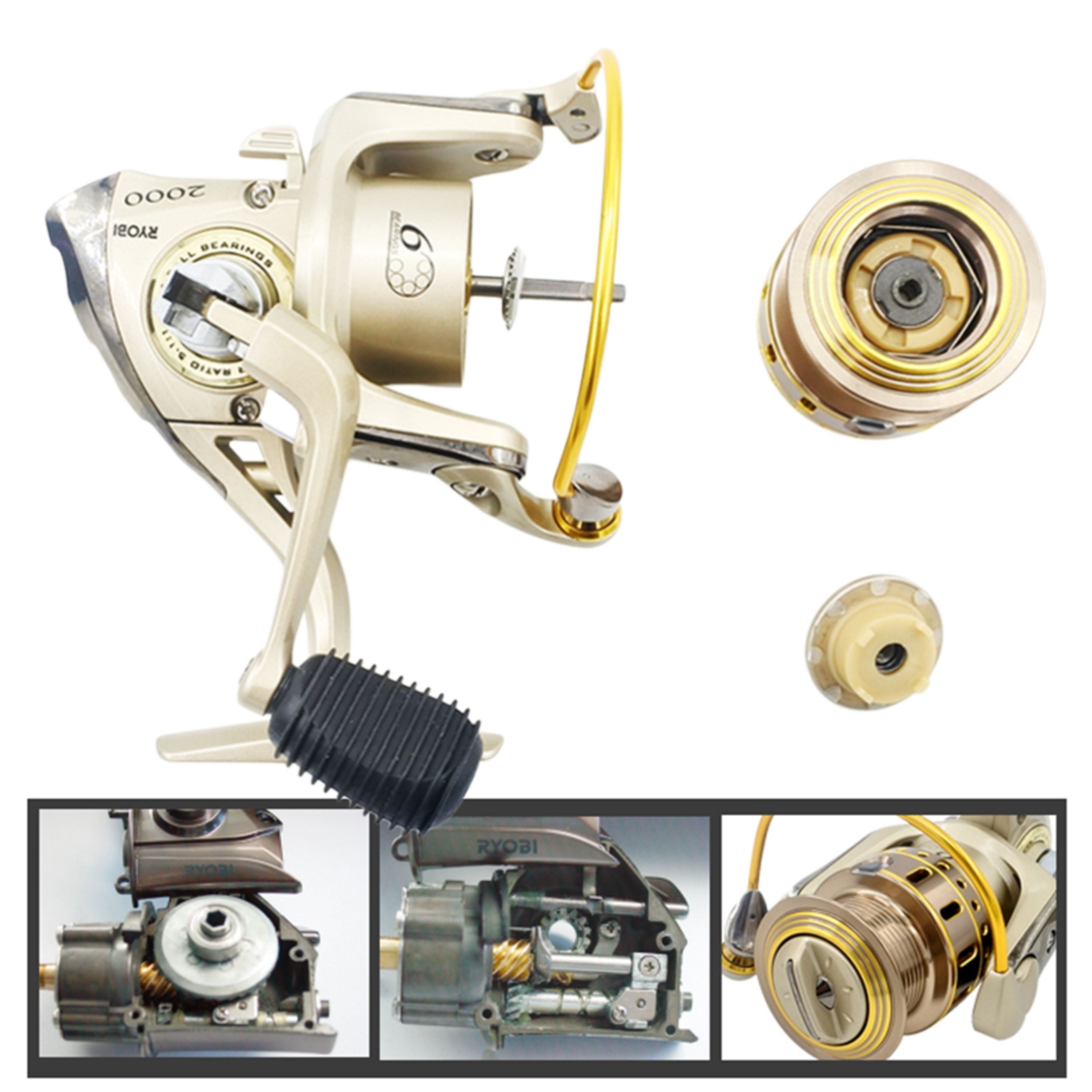 Ryobi Tresor 3000 Spinning Reel, 5:0:1 Gear Ratio 5+1 BB view 2
