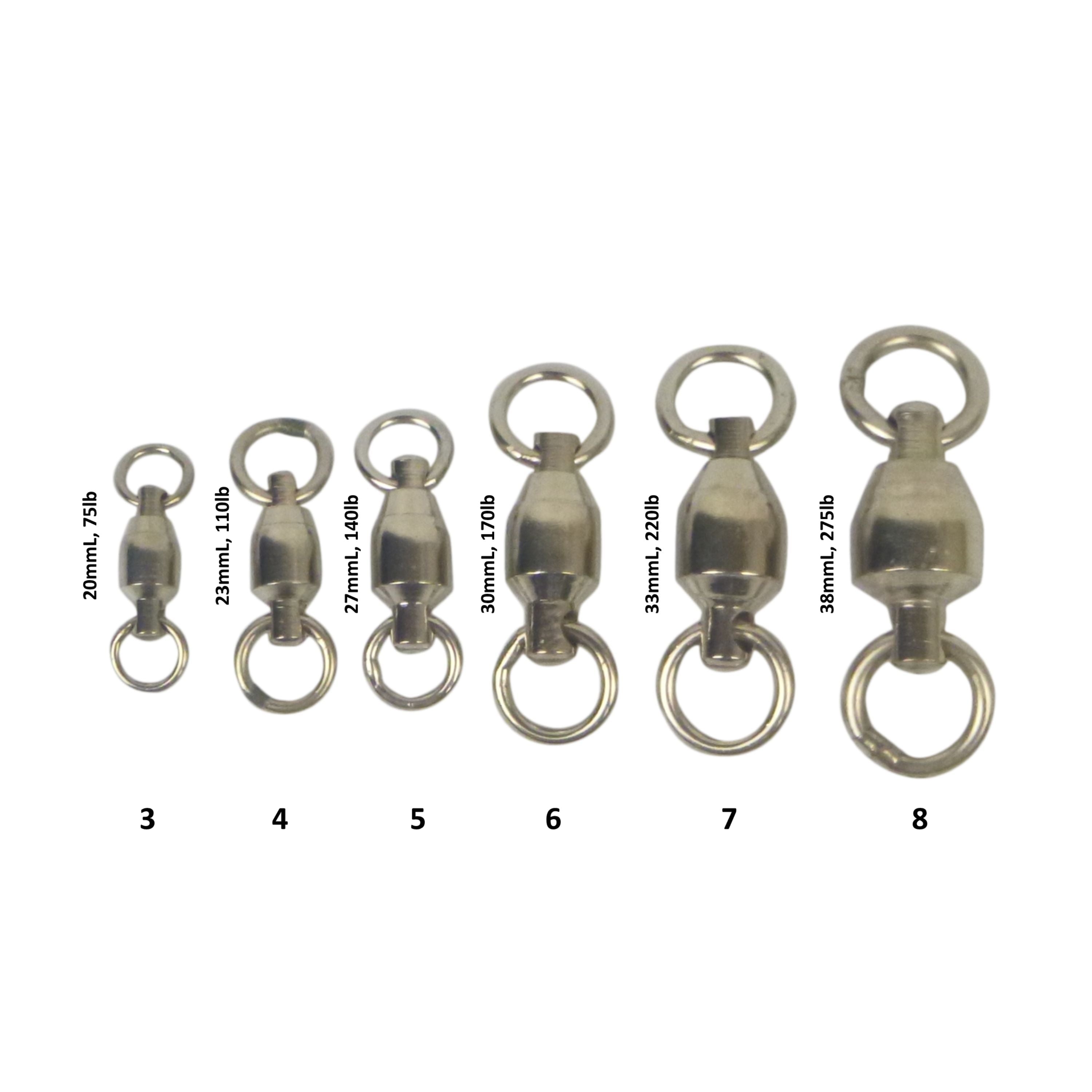 Swimerz Heavy Duty Ball Bearing Swivels, Size 8, 8 pack view 2