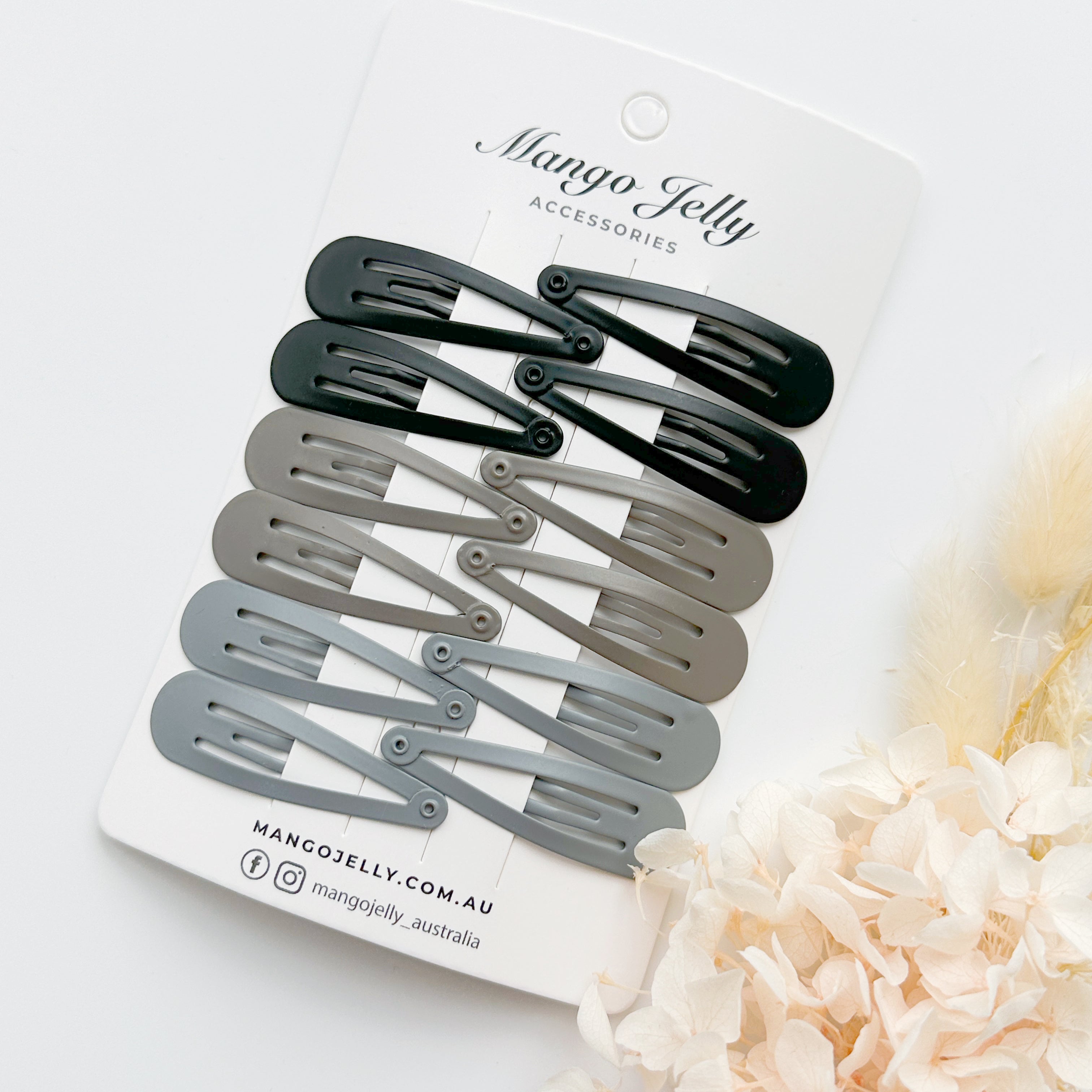 Essential Snap Hair clips - Black - 12 Pieces view 2