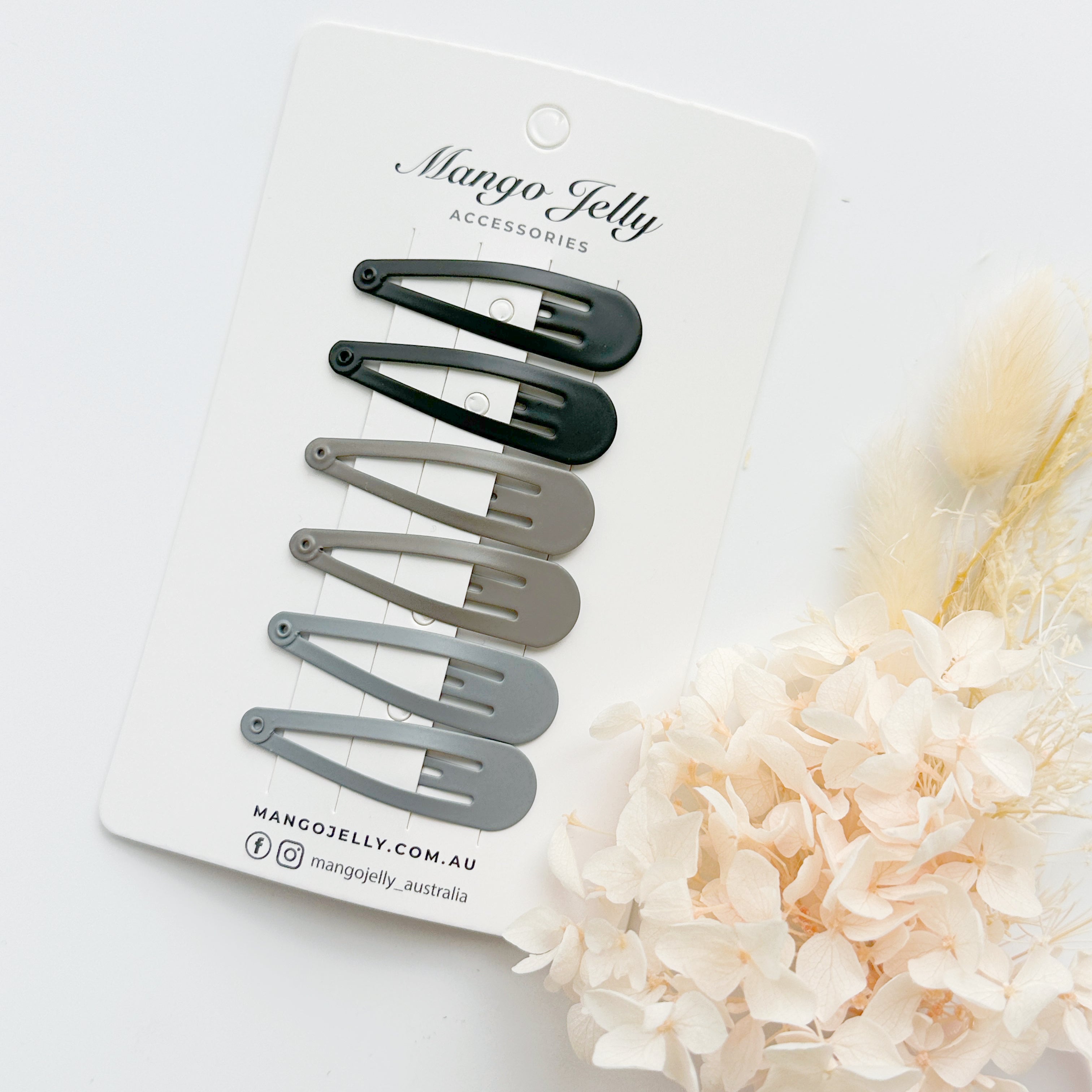 Essential Snap Hair clips - Black - 12 Pieces view 3