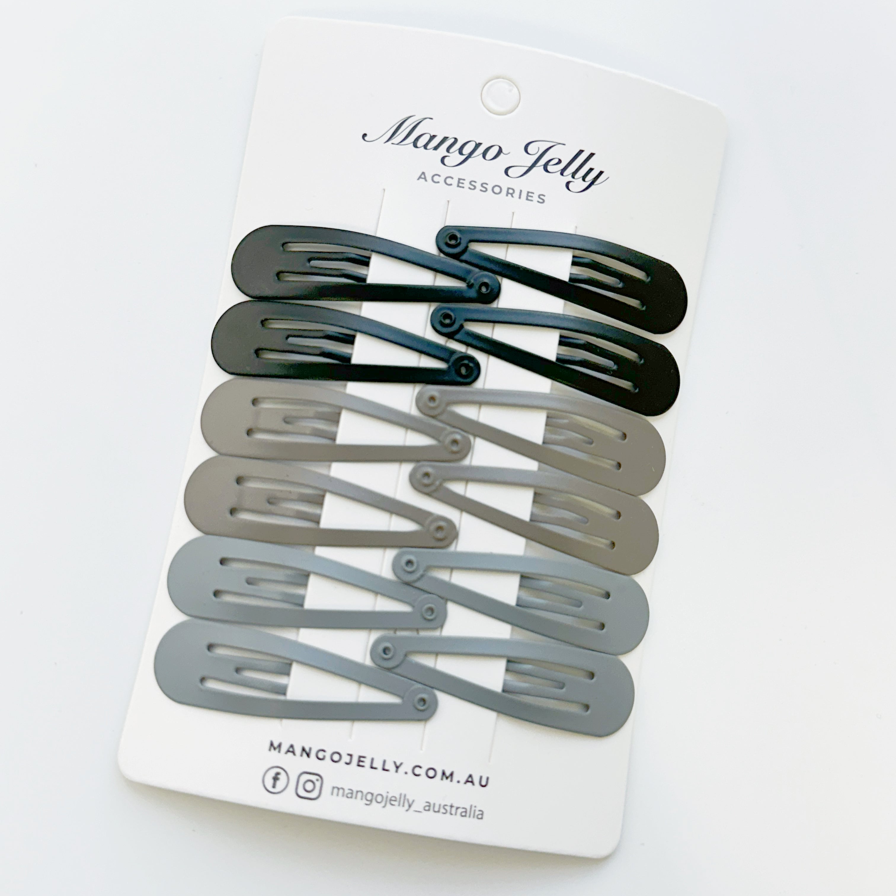 Essential Snap Hair clips - Black - 12 Pieces view 5