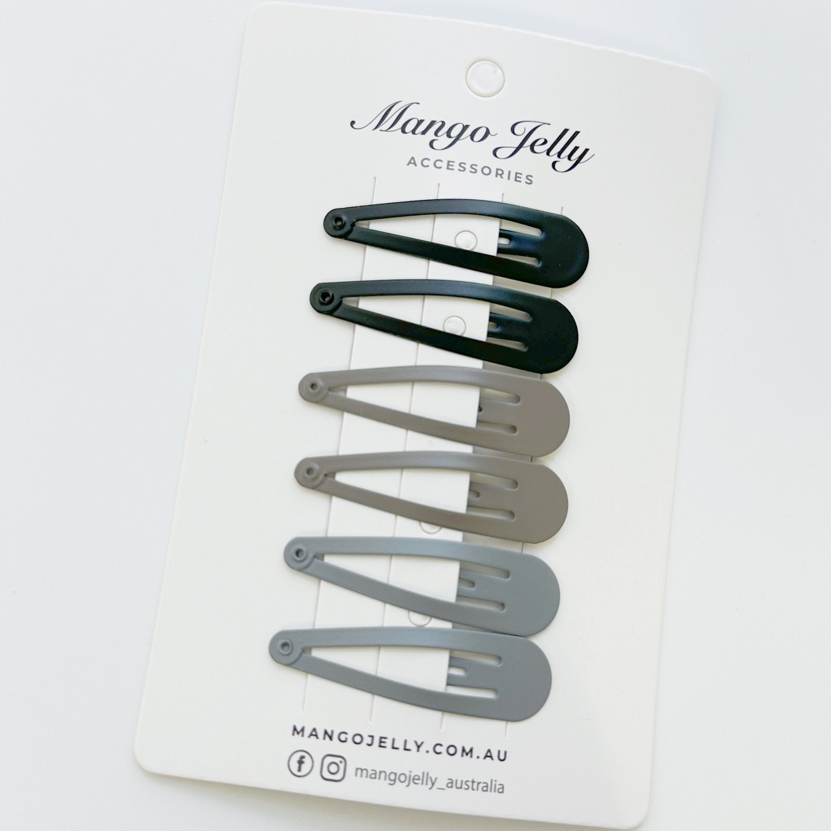 Essential Snap Hair clips - Black - 6 Pieces view 4