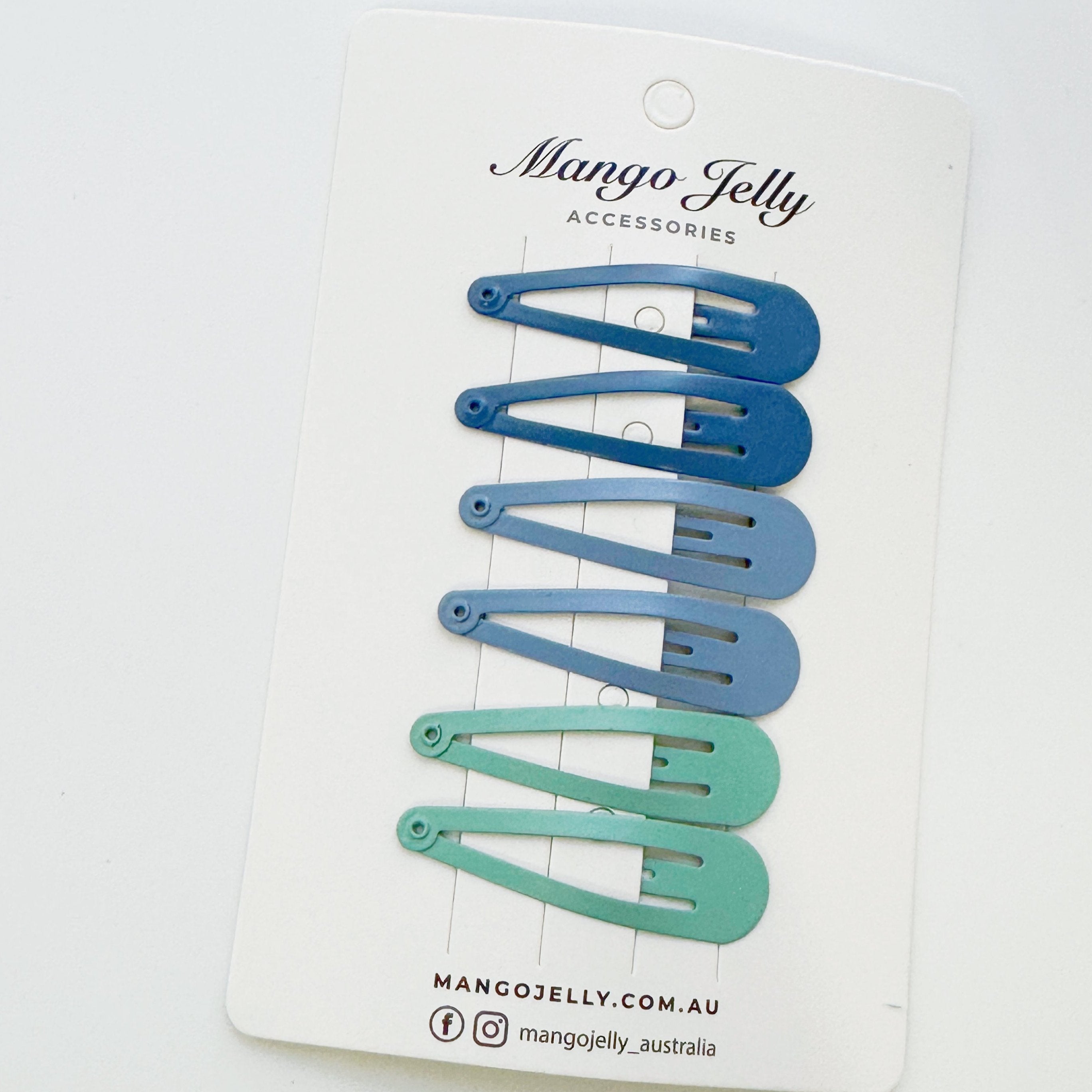 Essential Snap Hair clips - Blue - 6 Pieces view 4