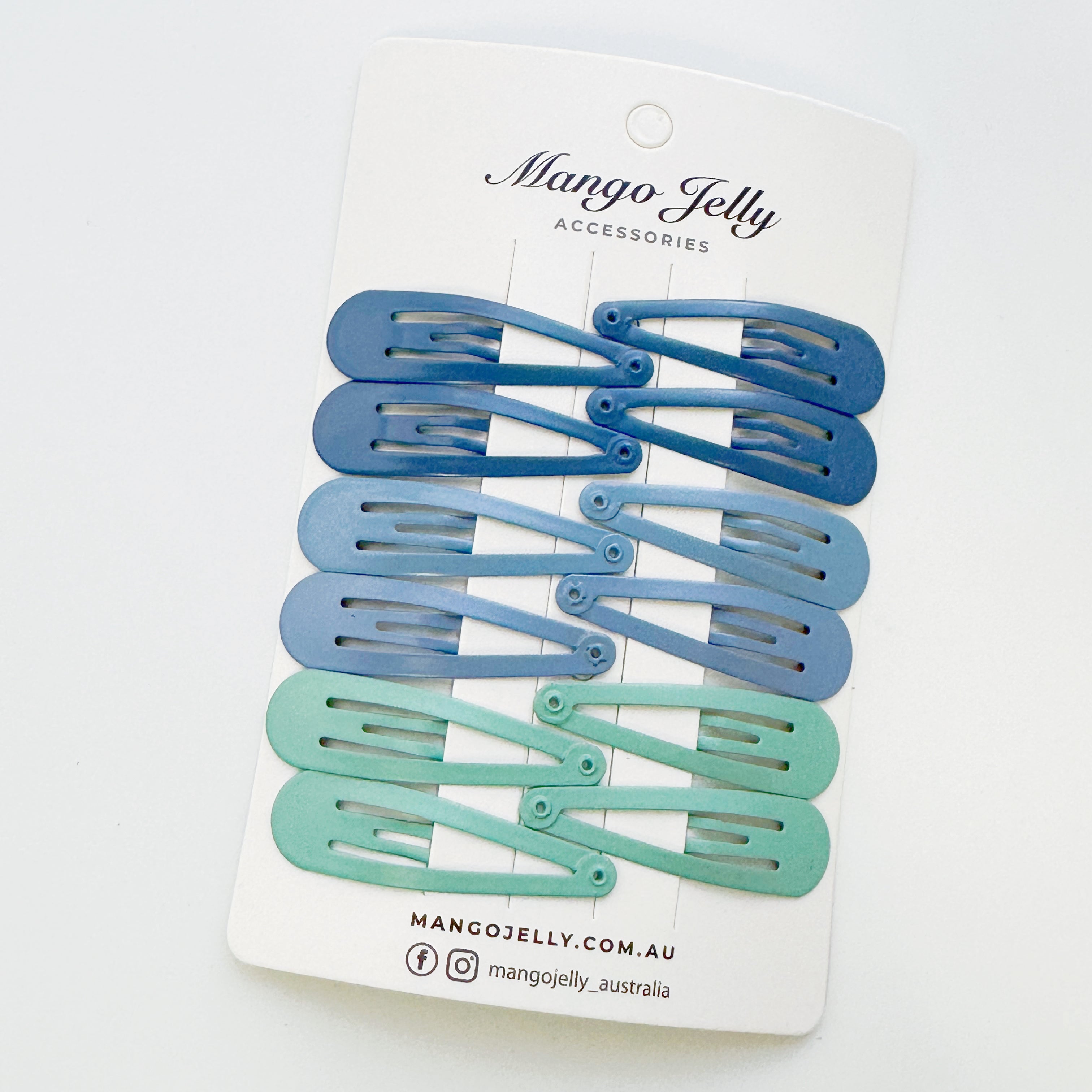Essential Snap Hair clips - Blue - 6 Pieces view 7