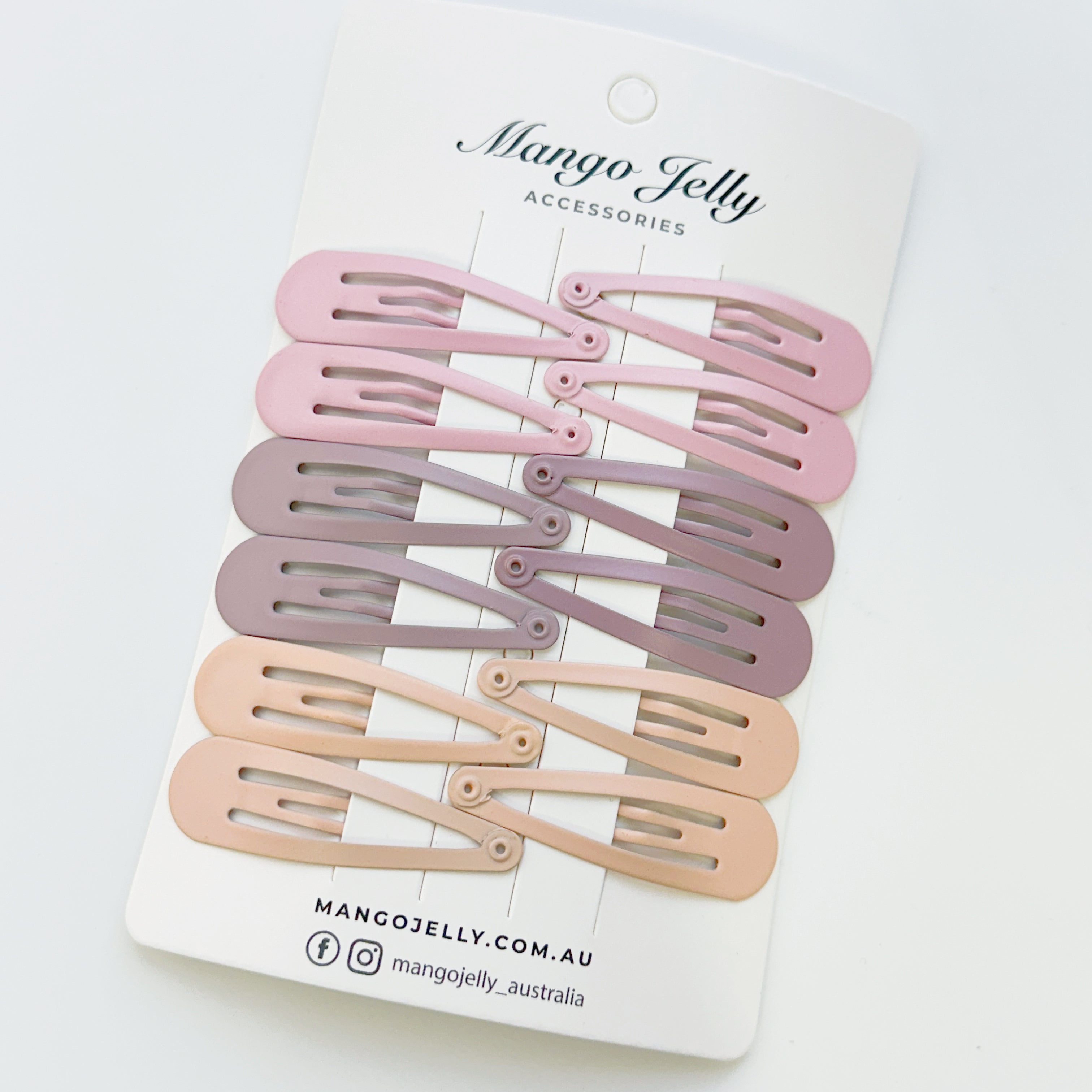 Essential Snap Hair clips - Dusty Pink - 12 Pieces view 4