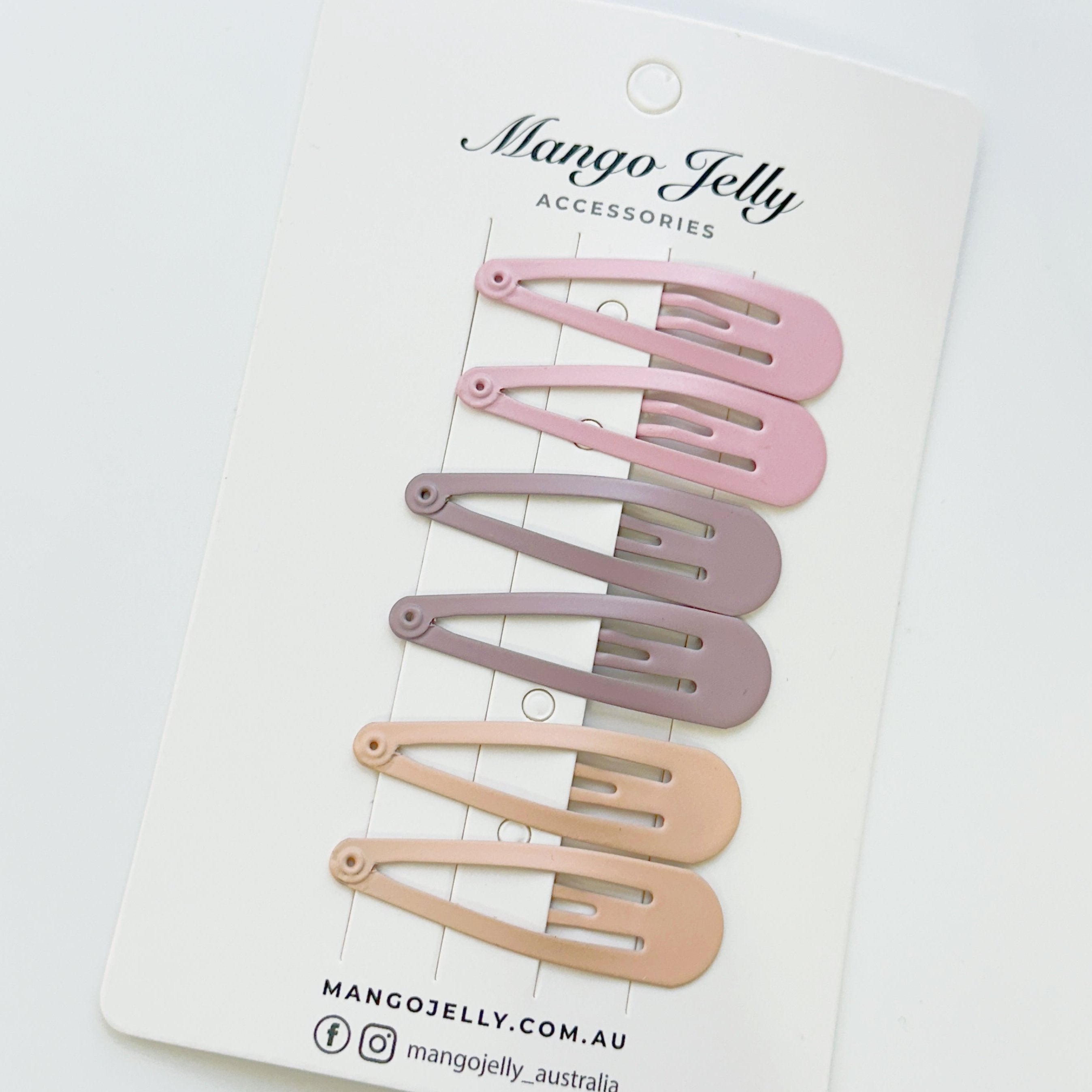 Essential Snap Hair clips - Dusty Pink - 6 Pieces view 6
