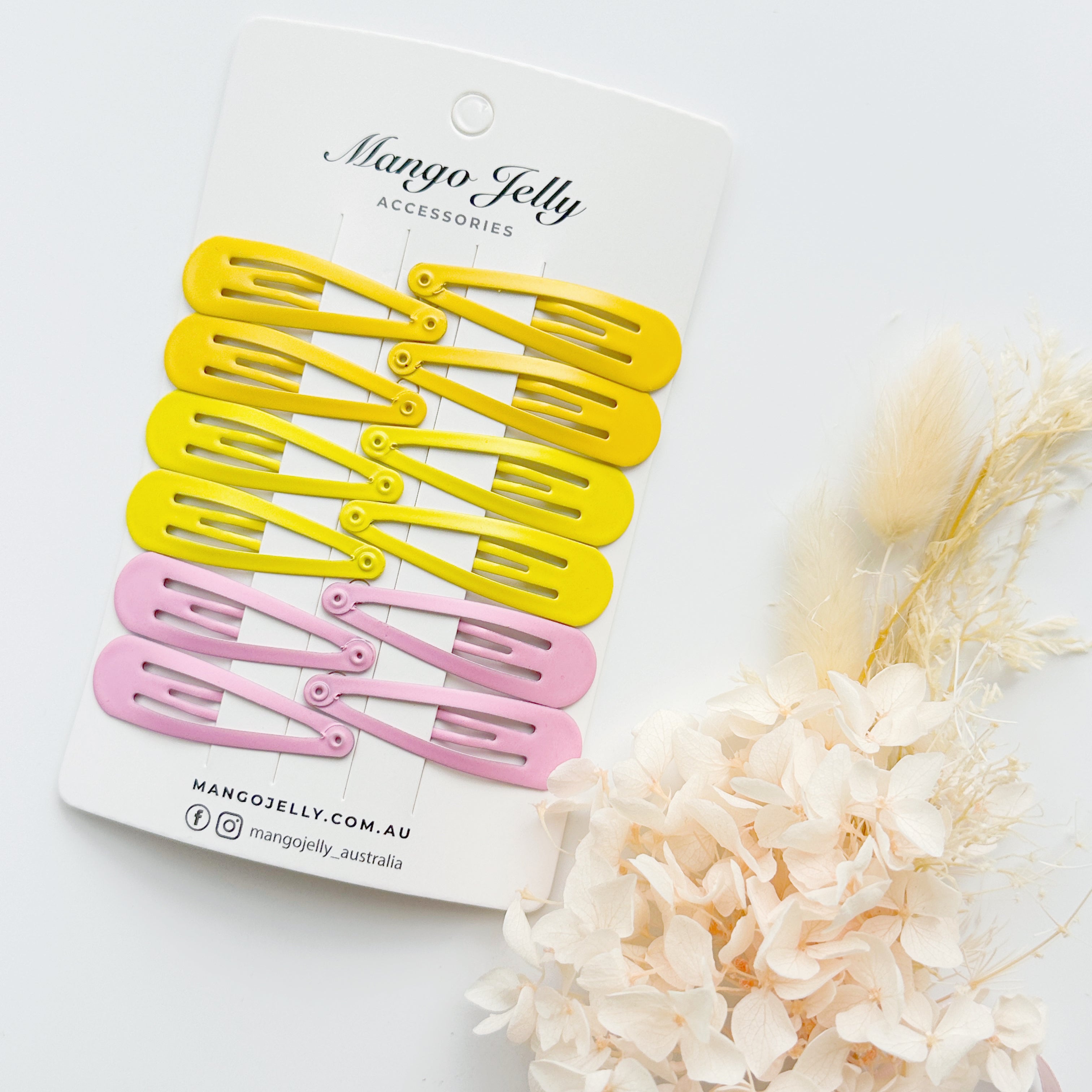 Essential Snap Hair clips - Lemon - 6 Pieces view 2