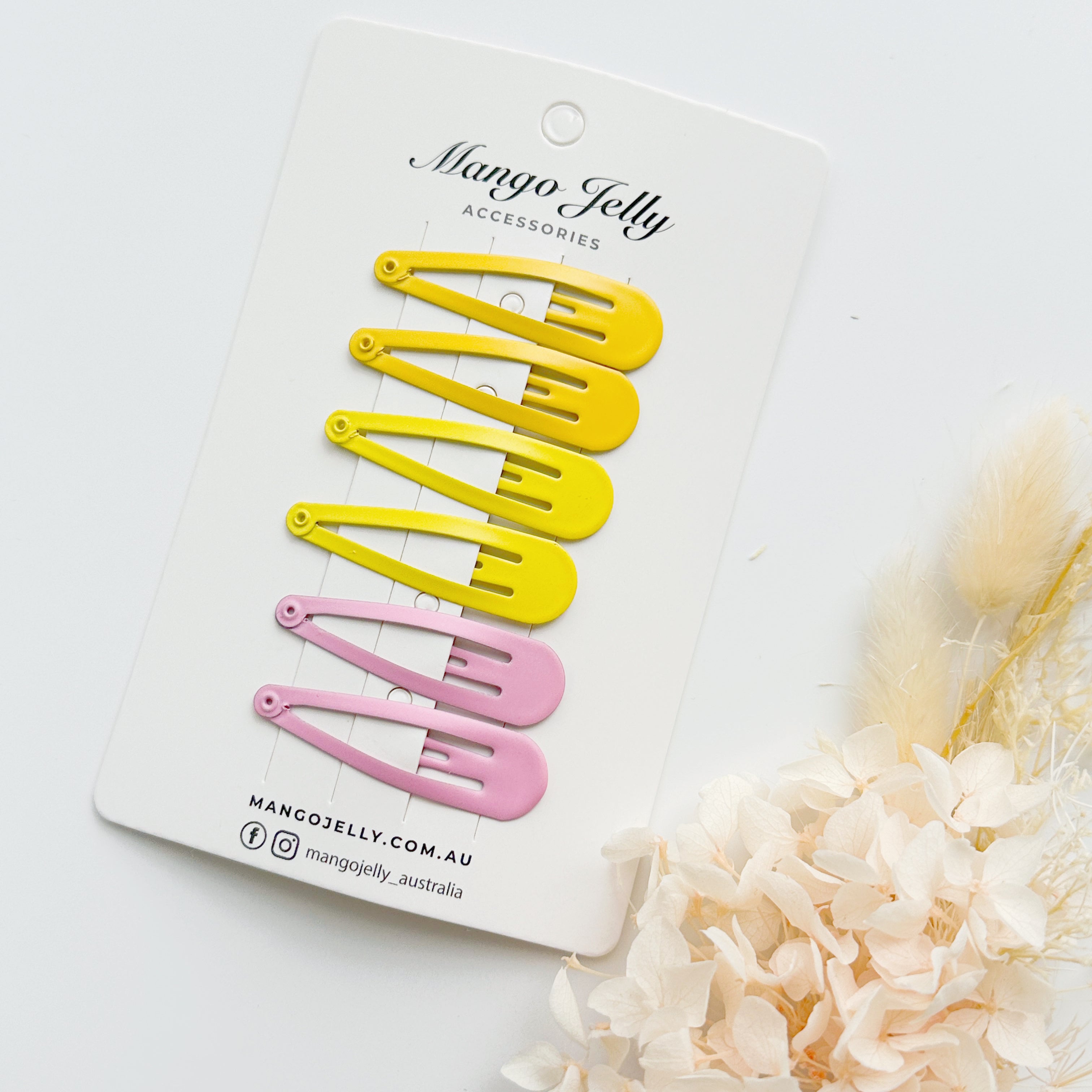 Essential Snap Hair clips - Lemon - 6 Pieces view 3