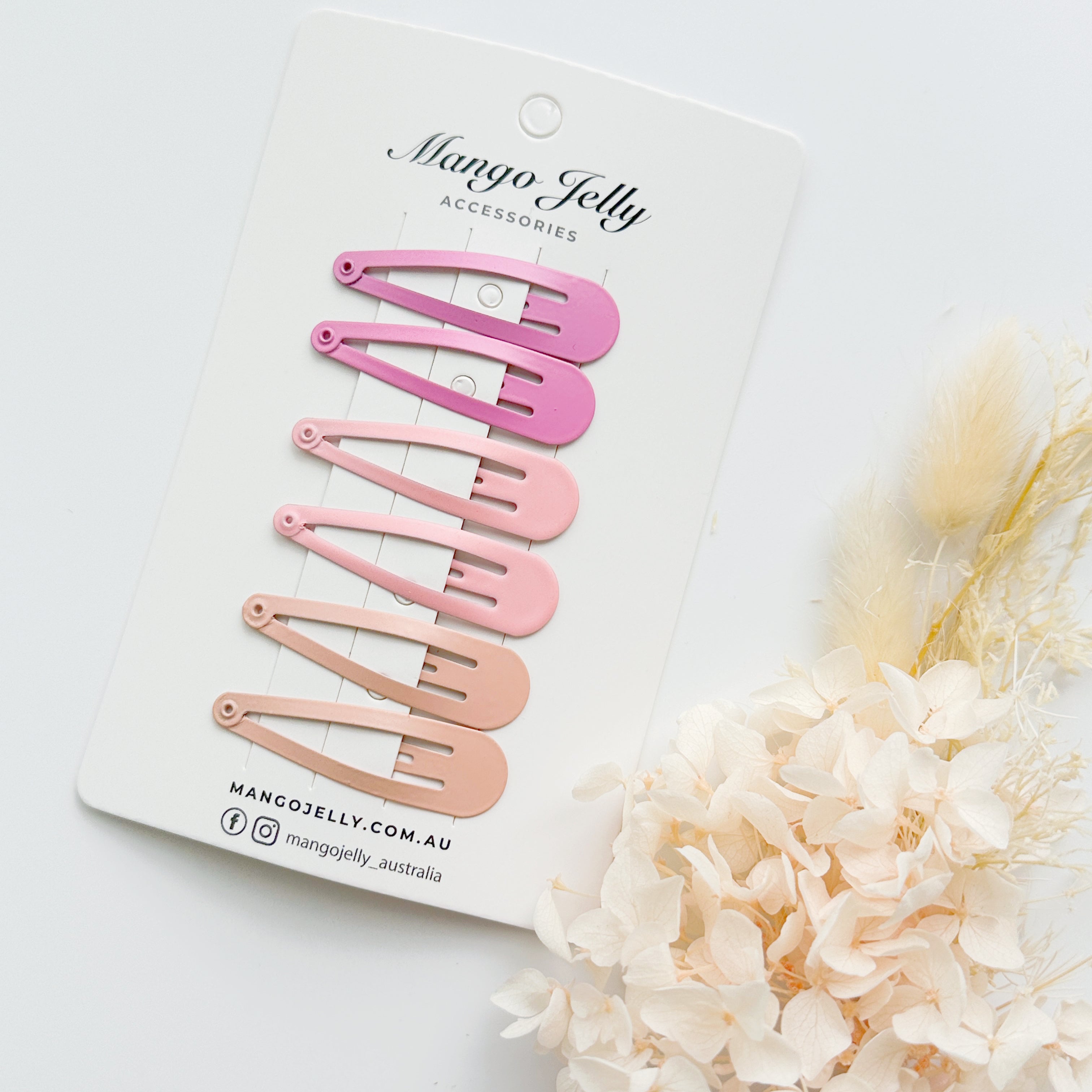 Essential Snap Hair clips - Pink - 12 Pieces view 3