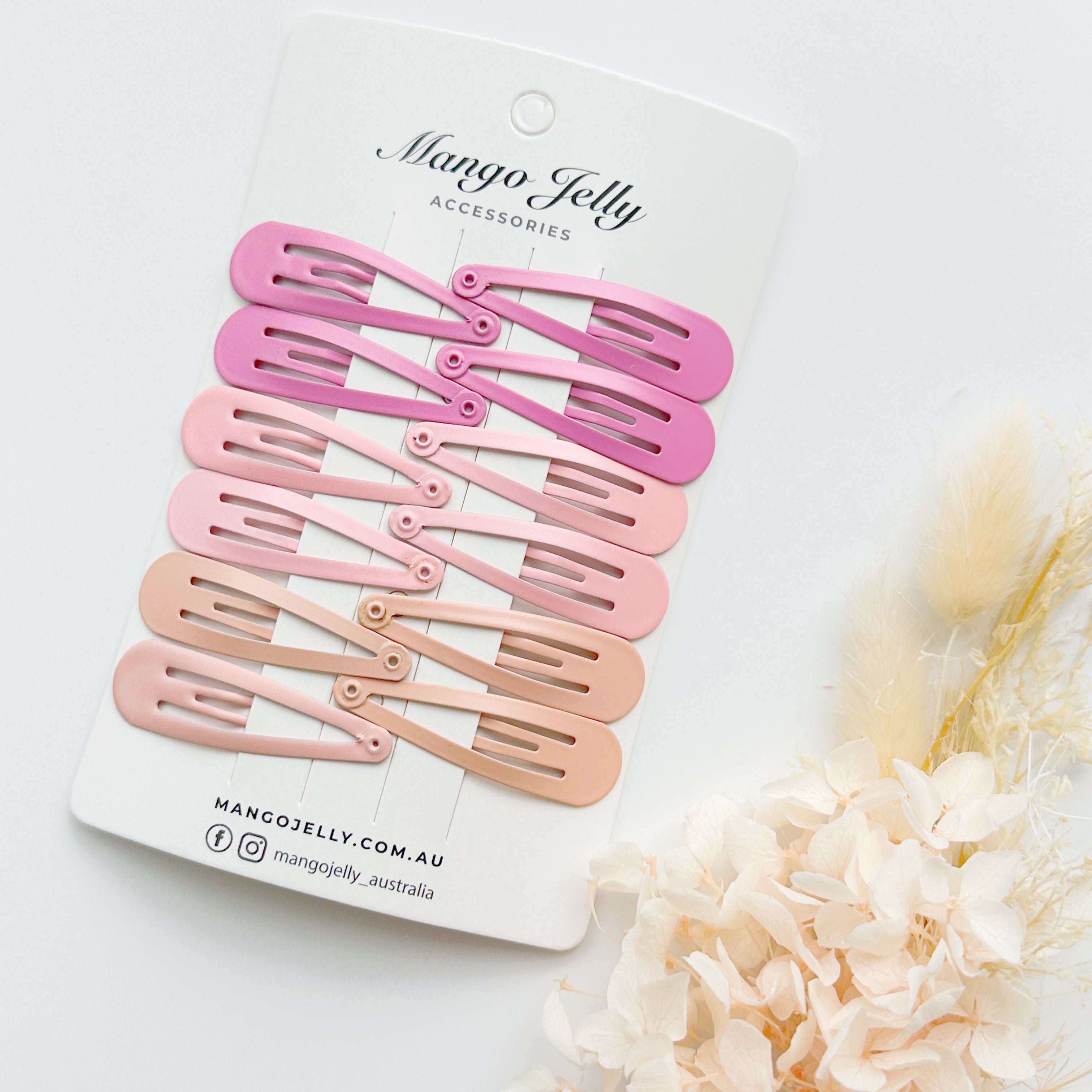 Essential Snap Hair clips - Pink - 6 Pieces view 2