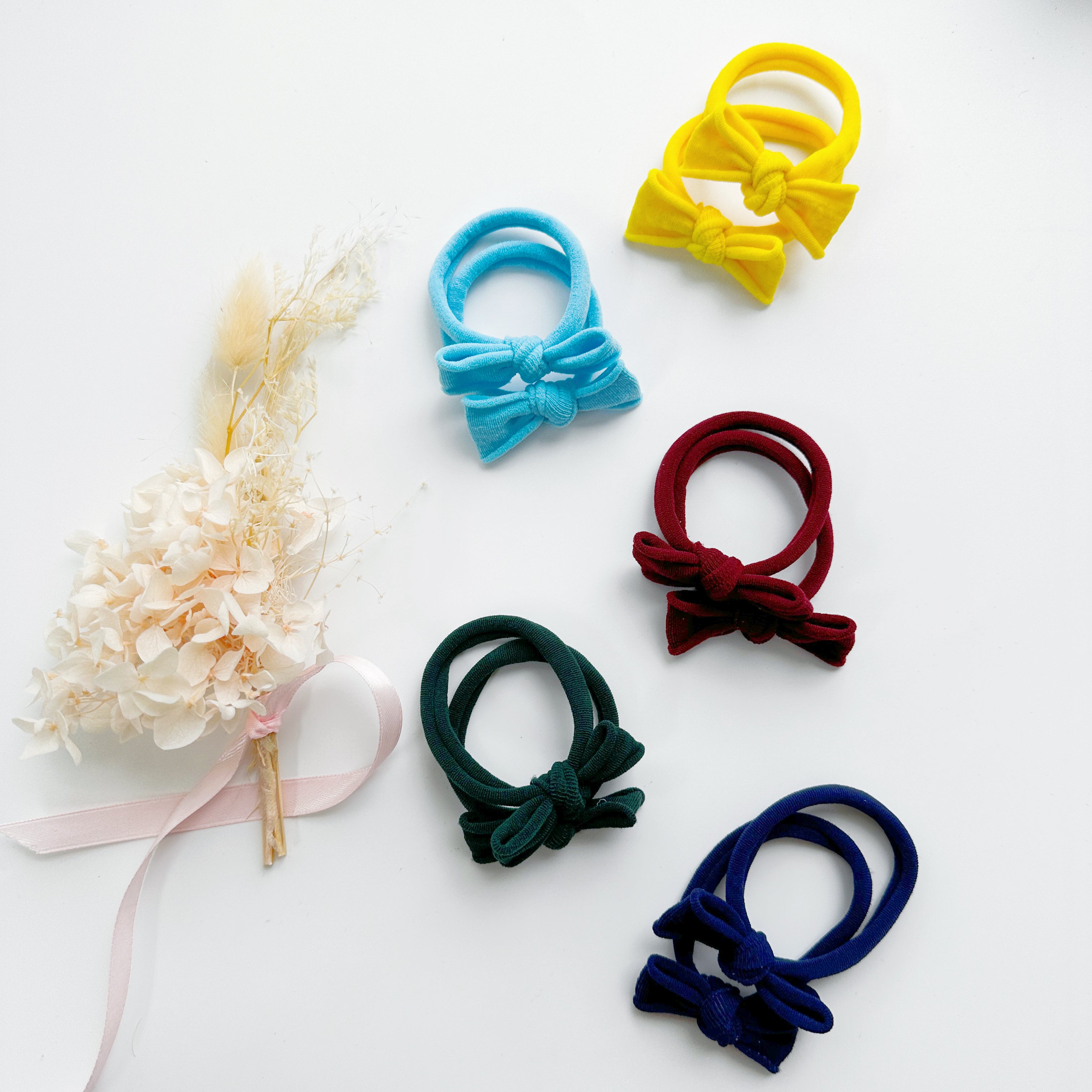 Handmade Simple Bows - School colours - Maroon - 1 pairs
