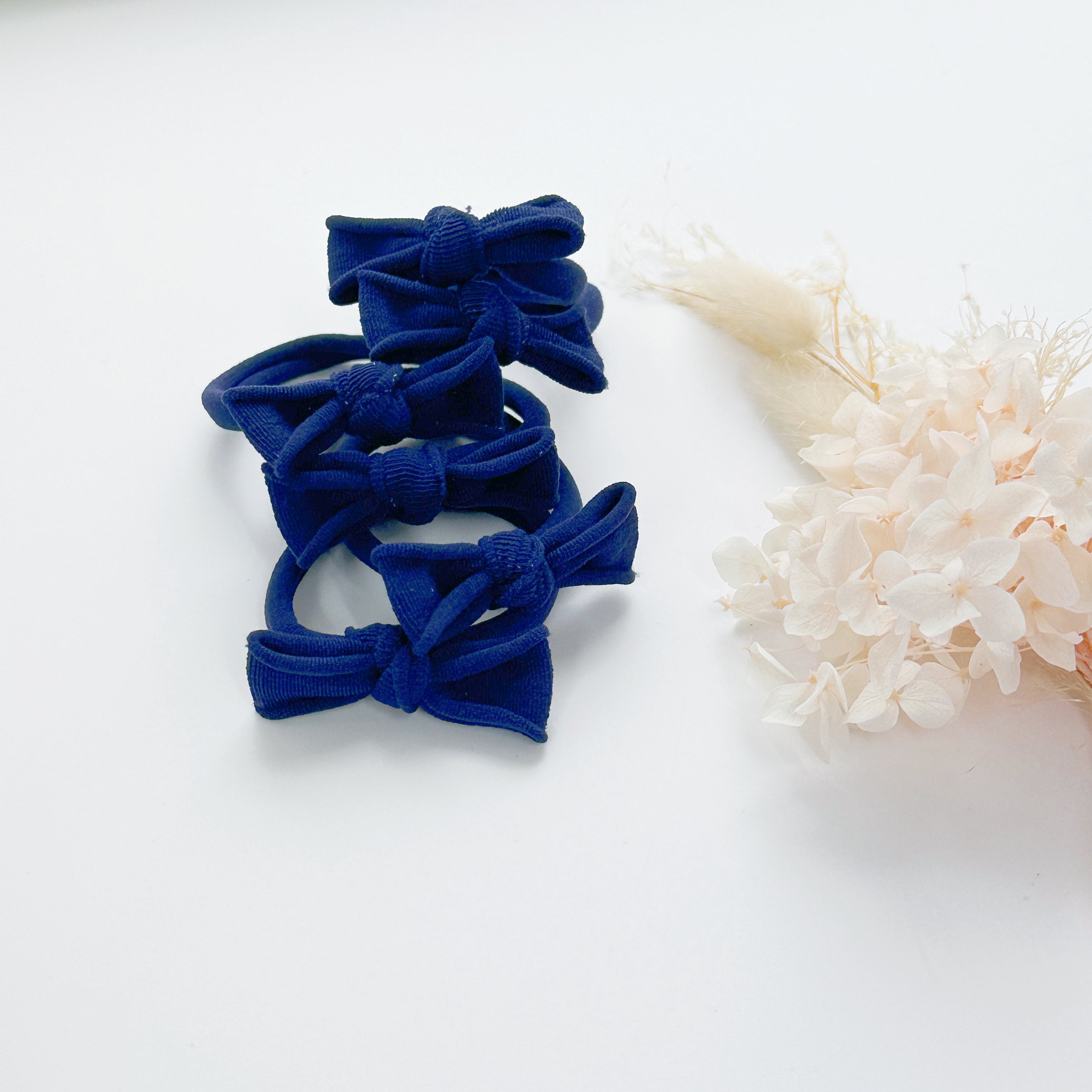 Handmade Simple Bows - School colours - Navy - 1 pairs view 11