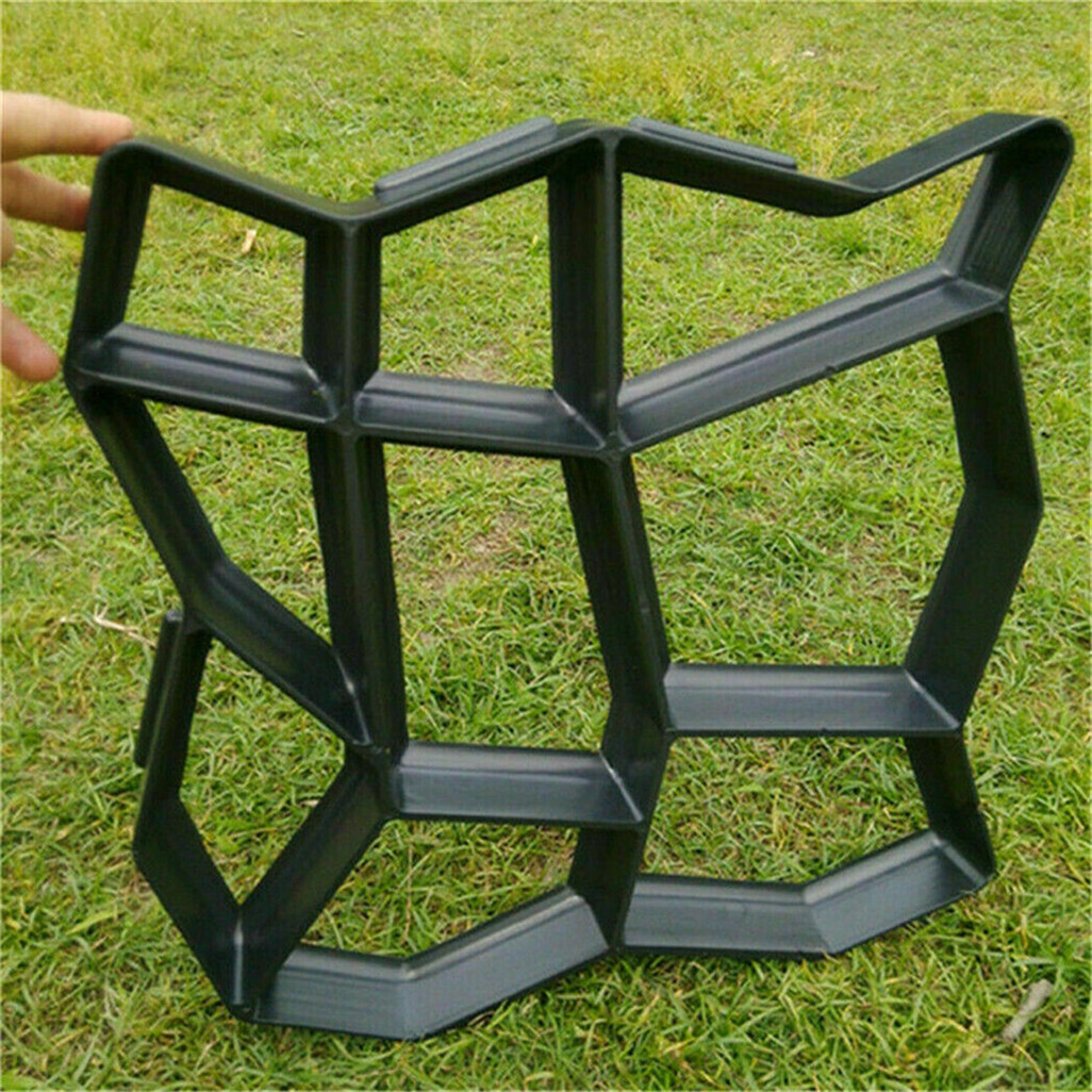 DIY Path Maker Concrete Mould Paver Patio Garden Brick Slab Pavement Cement Mold view 2