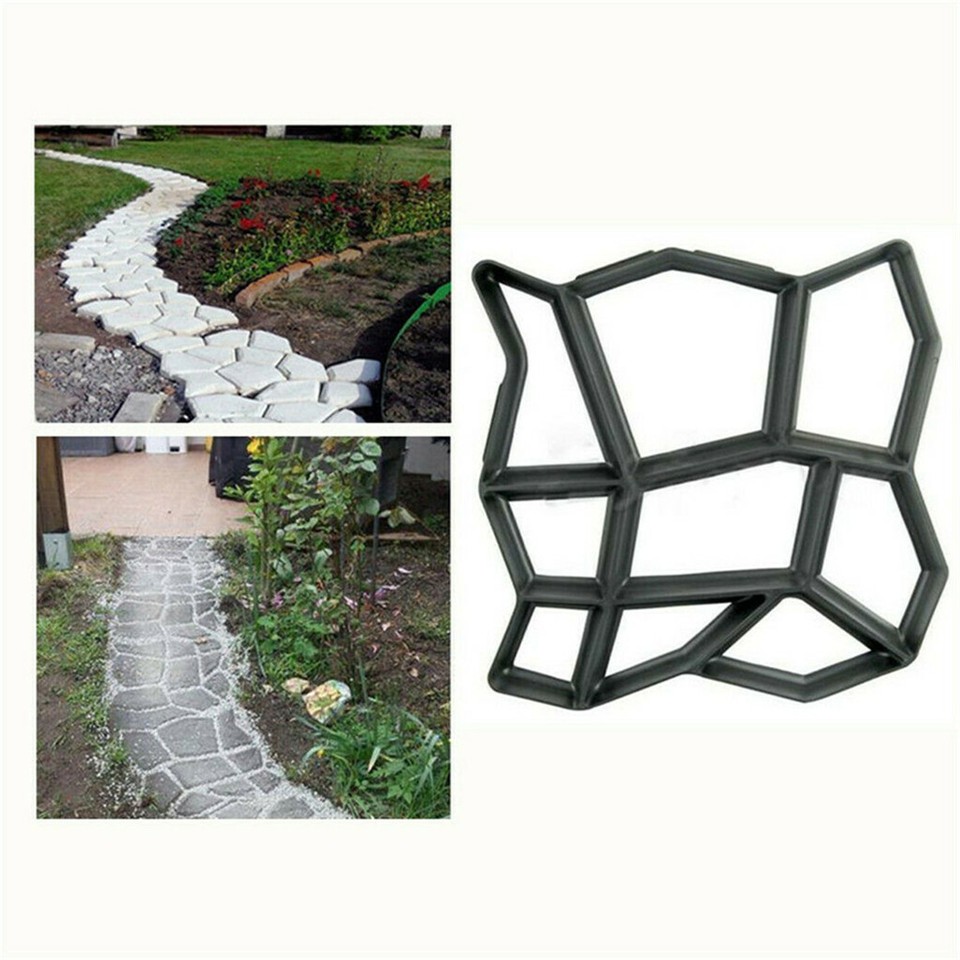 DIY Path Maker Concrete Mould Paver Patio Garden Brick Slab Pavement Cement Mold view 8