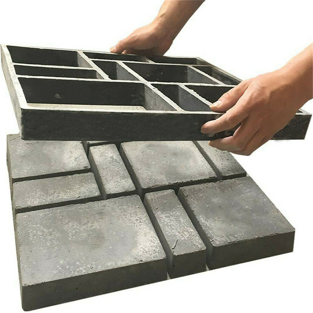 10Grids Garden Paving Brick Patio Concrete Slabs Maker Path Driveway Stone Mould view 2