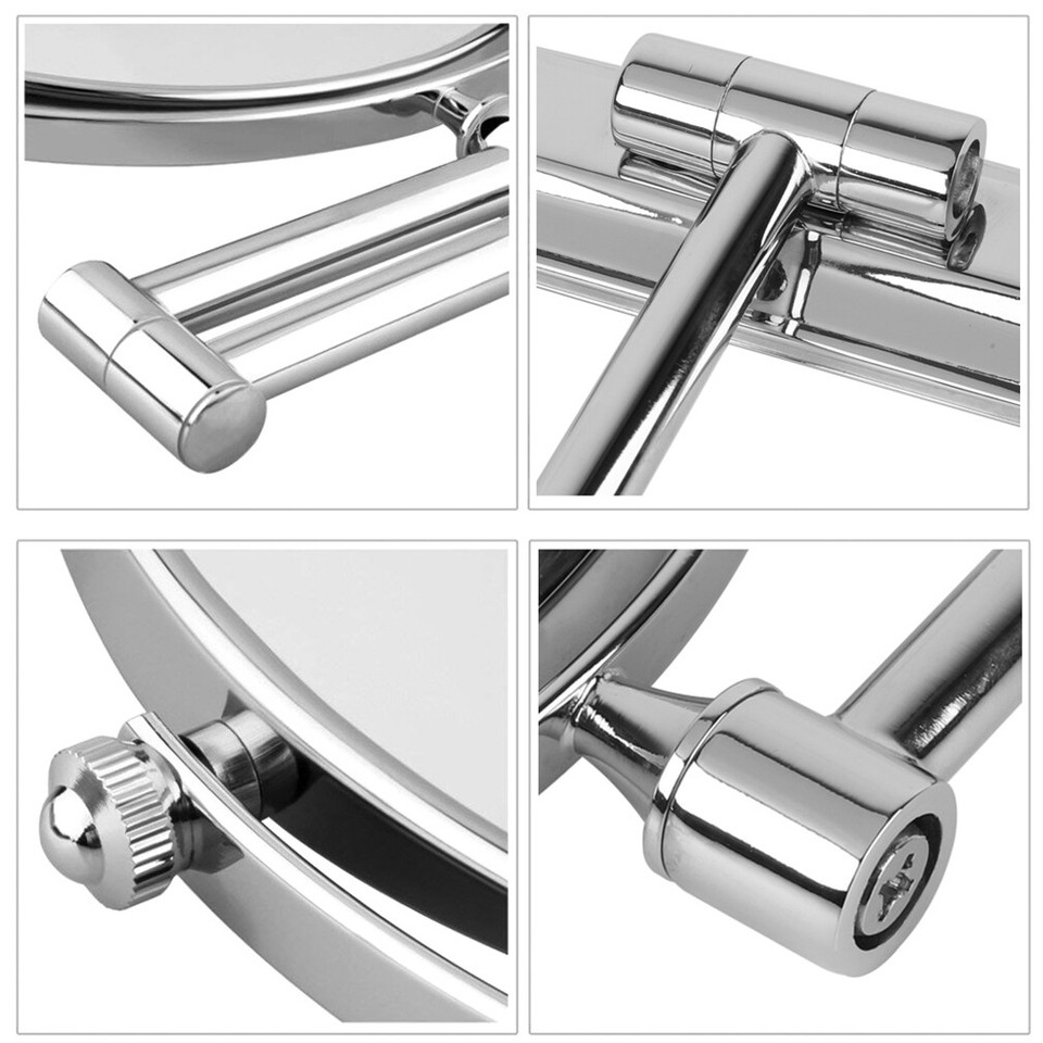 Bath Mirror 5X Magnification Wall Mounted Adjustable Makeup Mirror Arm Extend view 9