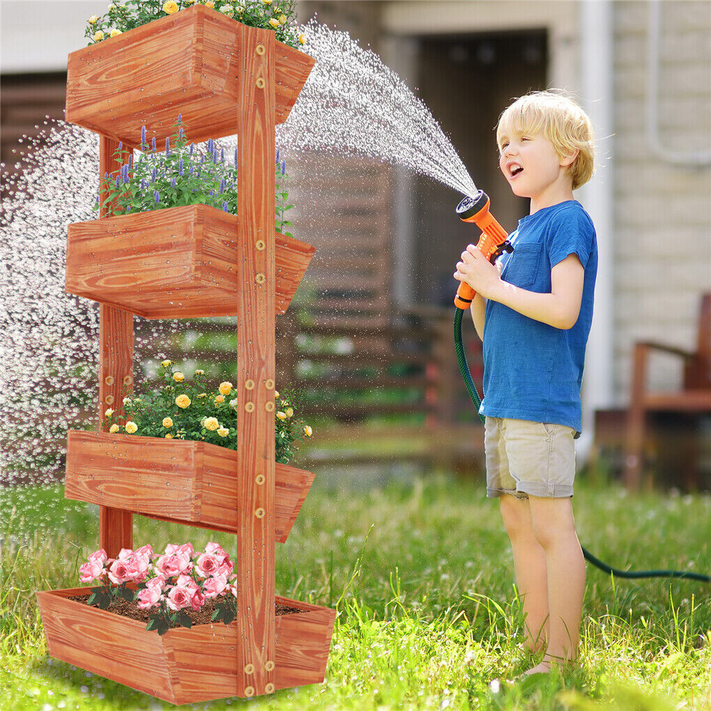 Fin Xxl Super Durable Elevated Planter Freestanding Rotatable Planter Box view 4