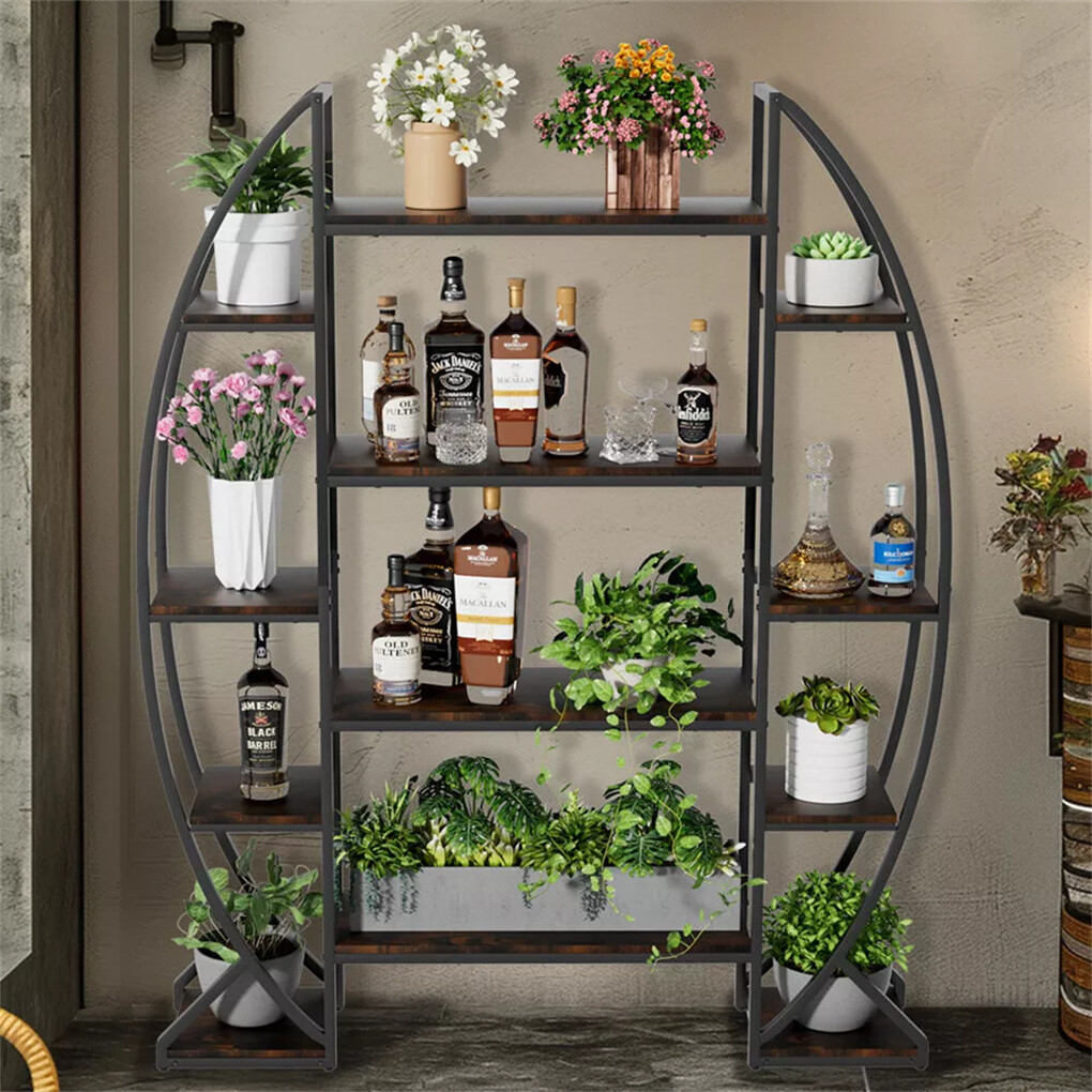 8 Tier Jumbo Plant Stand Vase Shape Flower Bonsai Pot Display Rack Indoor Outdoor view 3