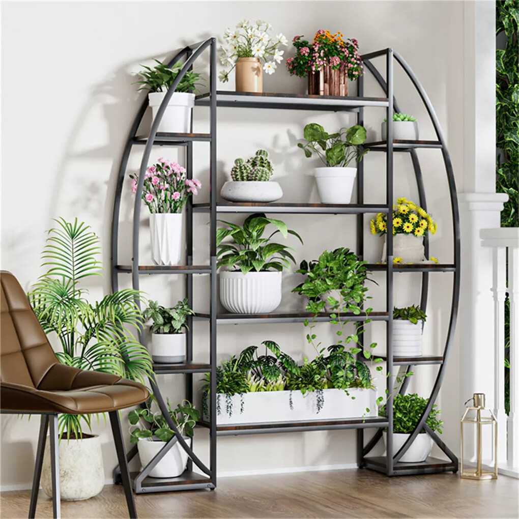 8 Tier Jumbo Plant Stand Vase Shape Flower Bonsai Pot Display Rack Indoor Outdoor view 7